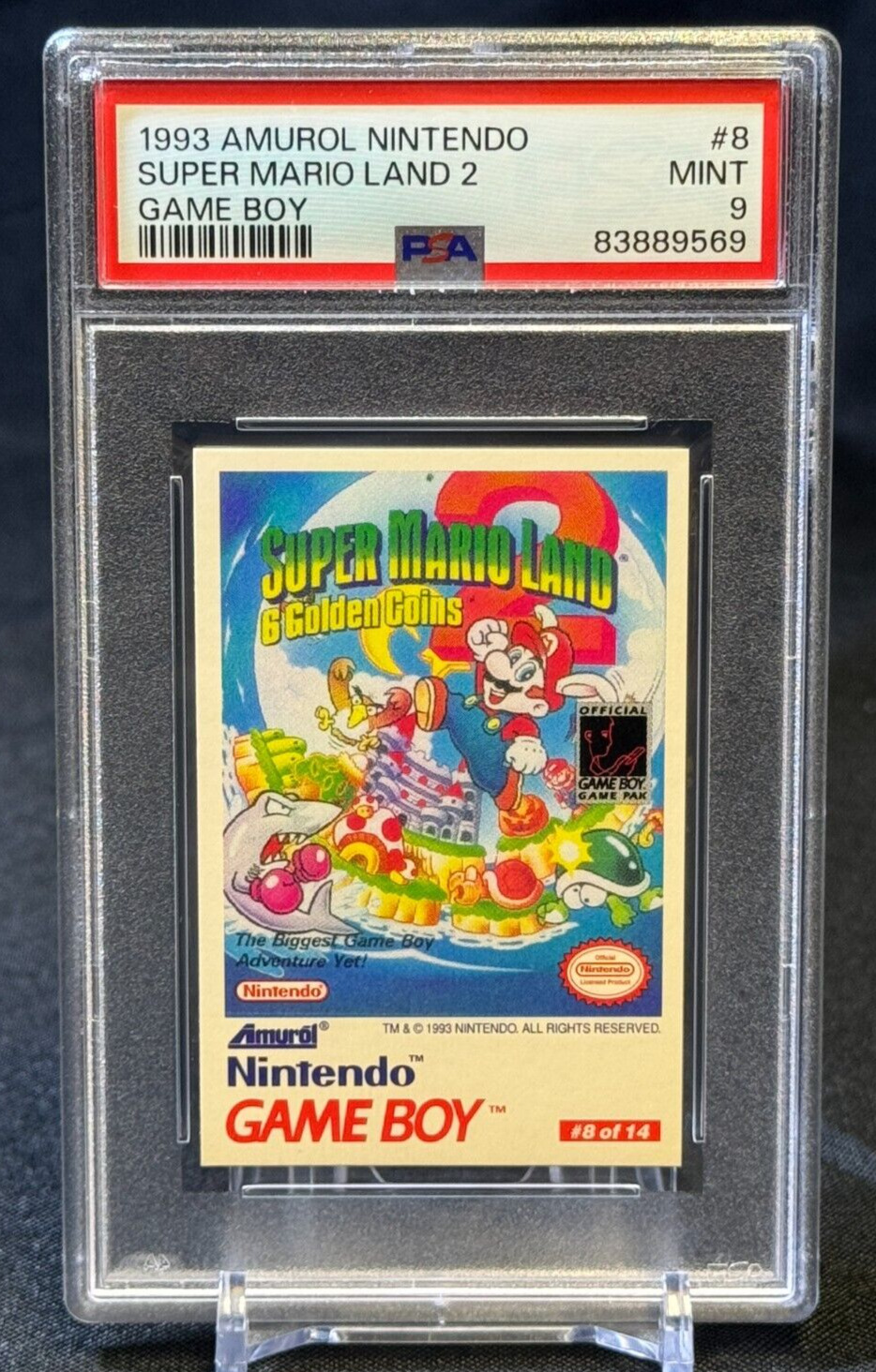 Super Mario Land 2 1993 Amurol Nintendo Game Boy Tips 8 PSA 9 MINT POP 3 Highest