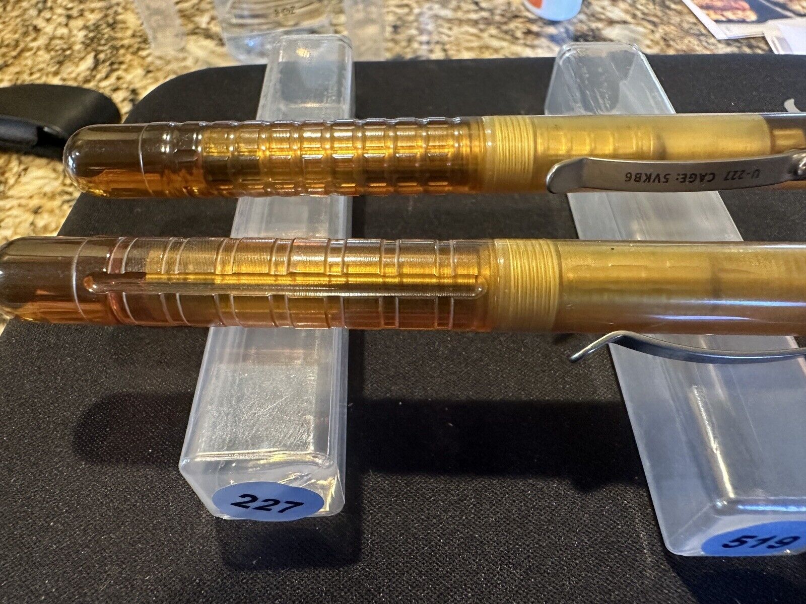 MARATAC Total (5) New Ultem:Titanium Embassy Pen(s) Ti Clip& Signator:Serialized