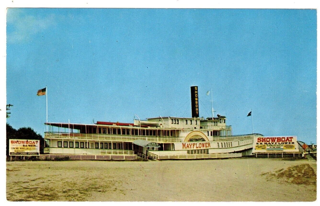 1960's unused Postcard: Showboat S S Mayflower, Nantasket Beach MA [333