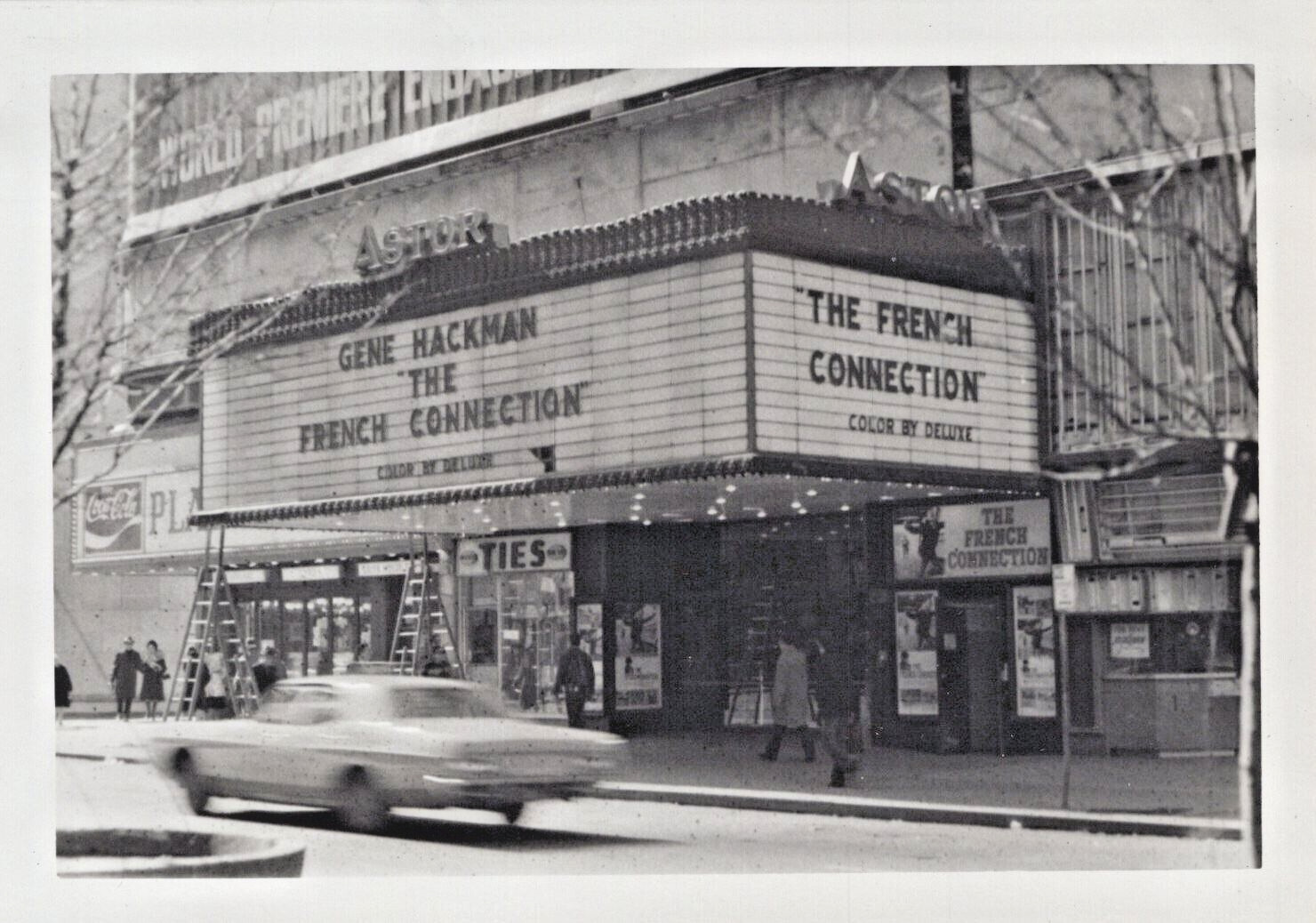 Vintage NYC Astor Theater Photo French Connection Gene Hackman Broadway & 45th