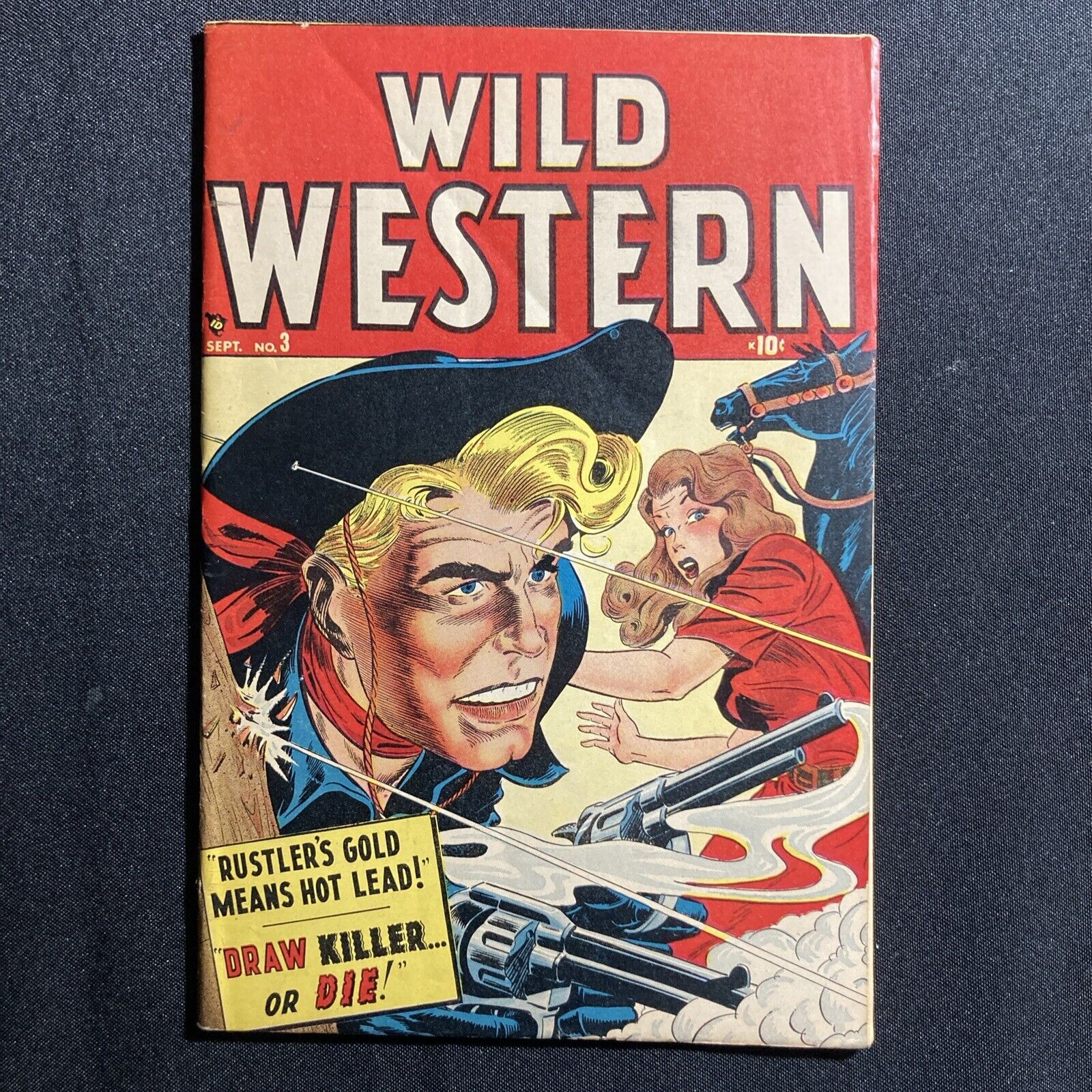 Wild Western 3 1948 Marvel Atlas First In Series Two Gun Kid Nice