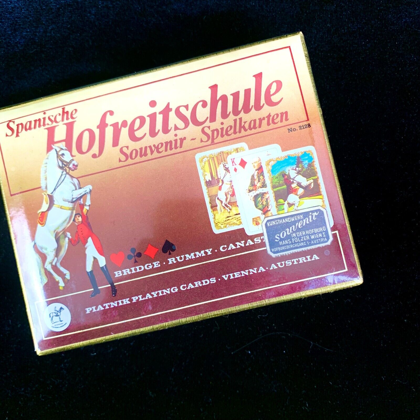 New Sealed Spanische Hofreitschule Piatnik 2 Deck Playing Cards Souvenir