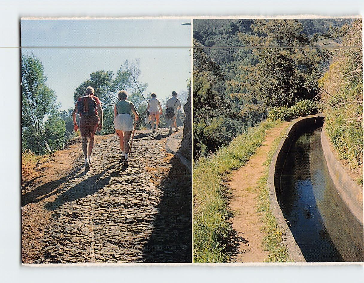 Postcard Walking through the mountains Portugal