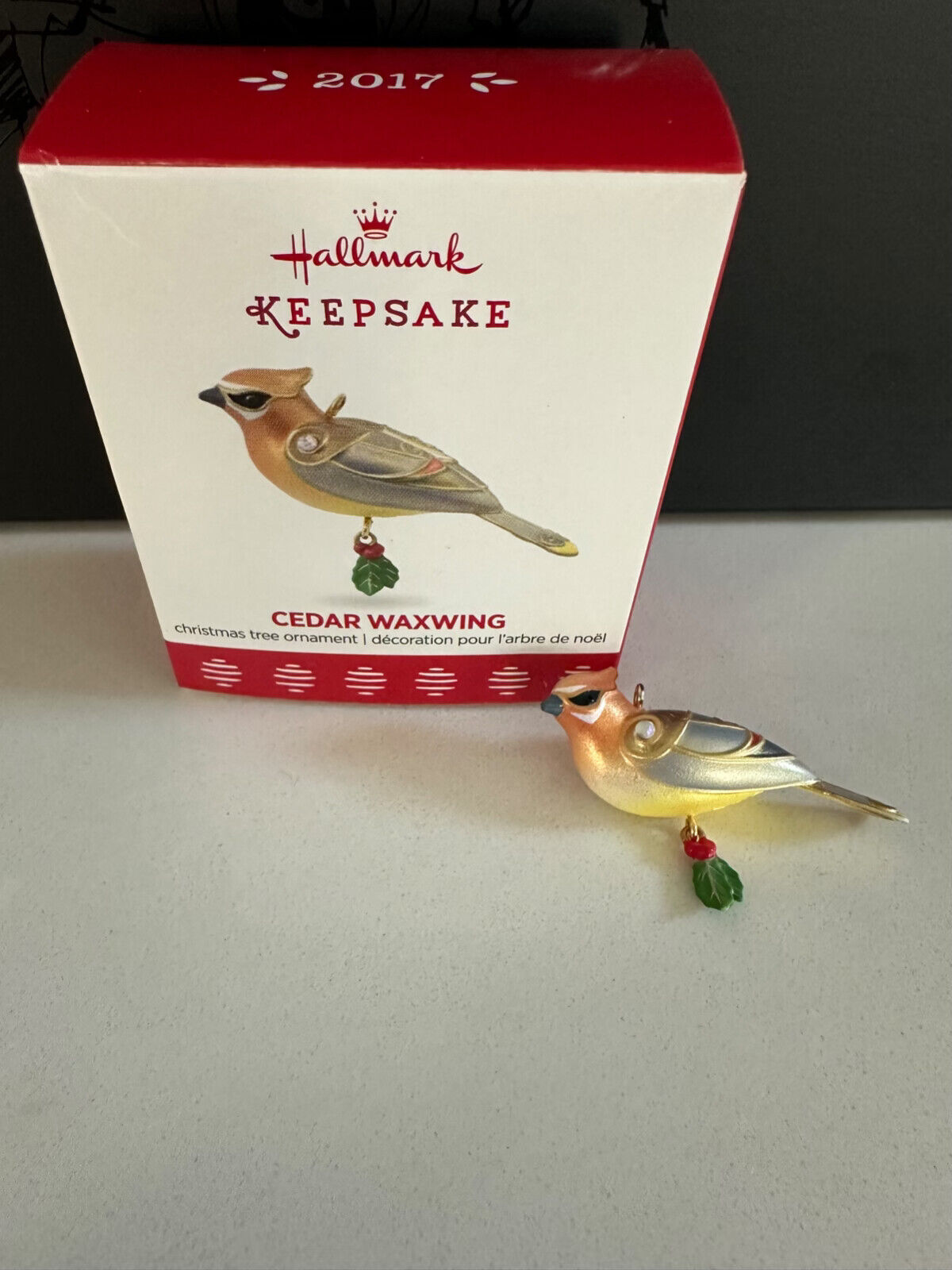 2017 Hallmark Keepsake Miniature Ornament Cedar Waxwing Beauty of Birds - NIB
