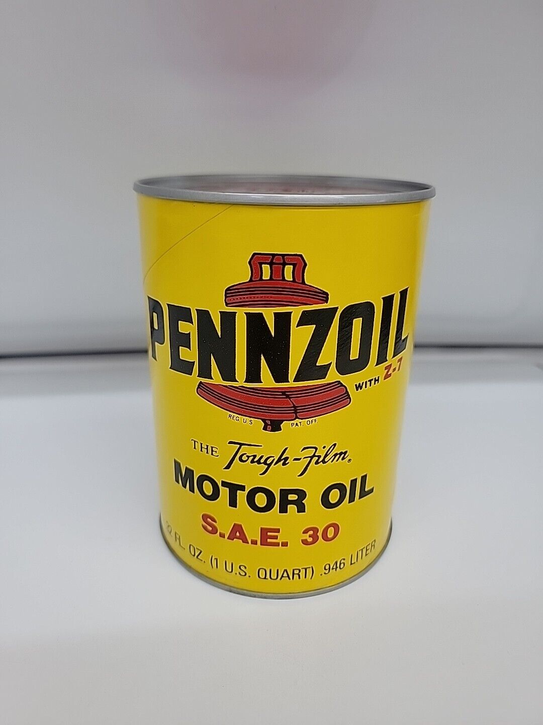  Vintage NOS  Pennzoil (1) 1qt. HD 30 wt.  Z-7 composite Oil Can Full-unopened