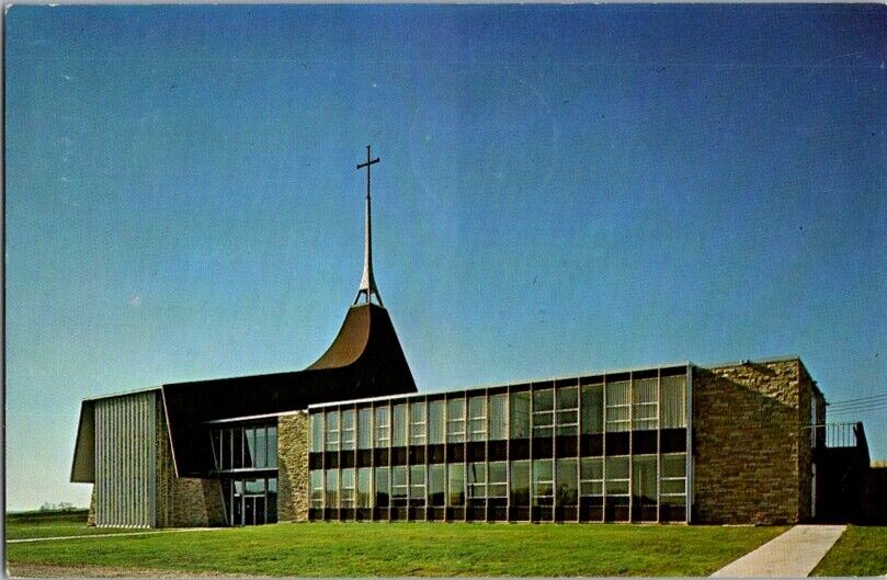 Vintage Postcard Faith Lutheran Church Valders WI Wisconsin 1965           G-106