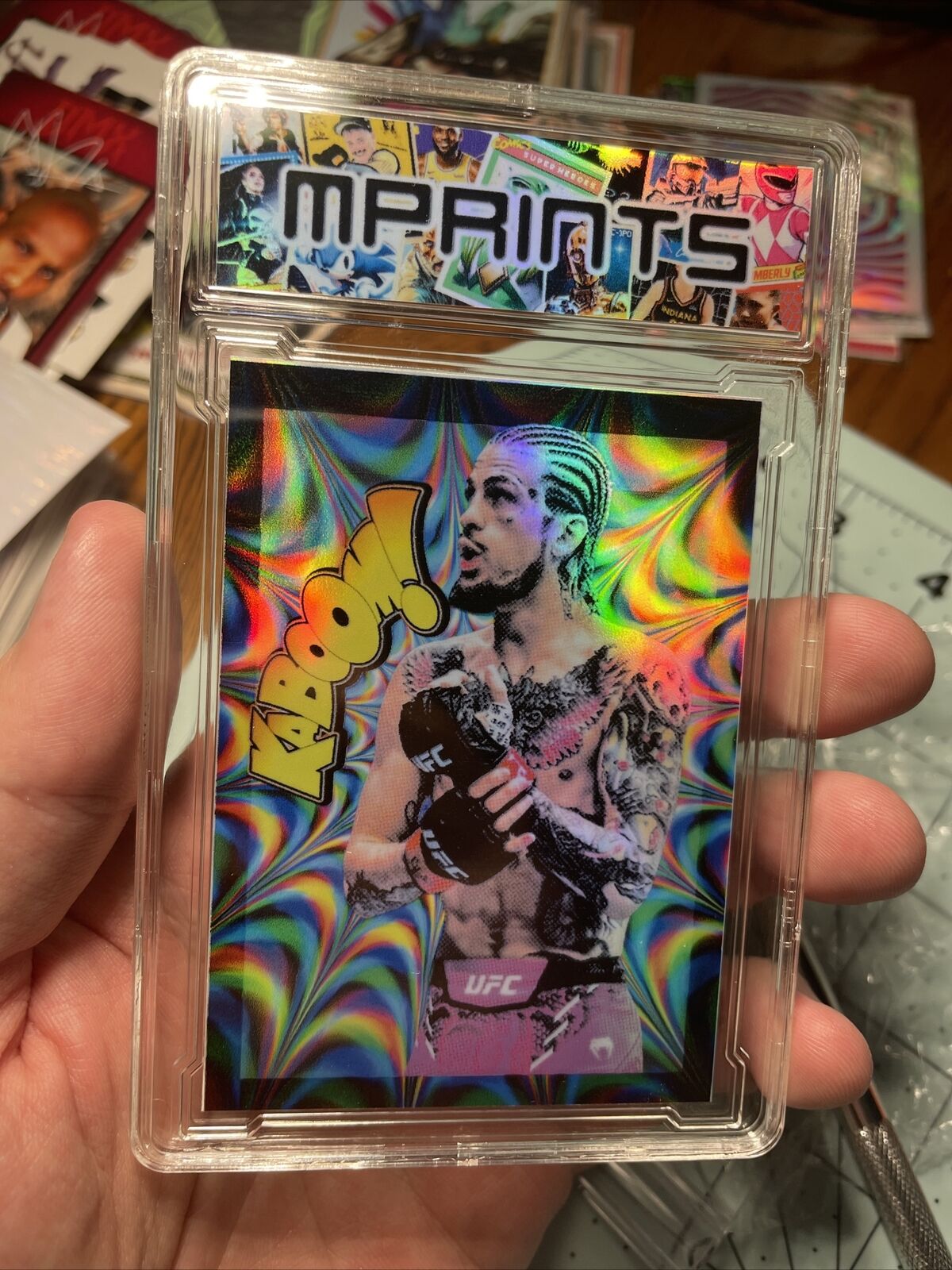 SLABBED Limited Edition Sean O’Malley Kaboom Refractor Trading Card By MPRINTS