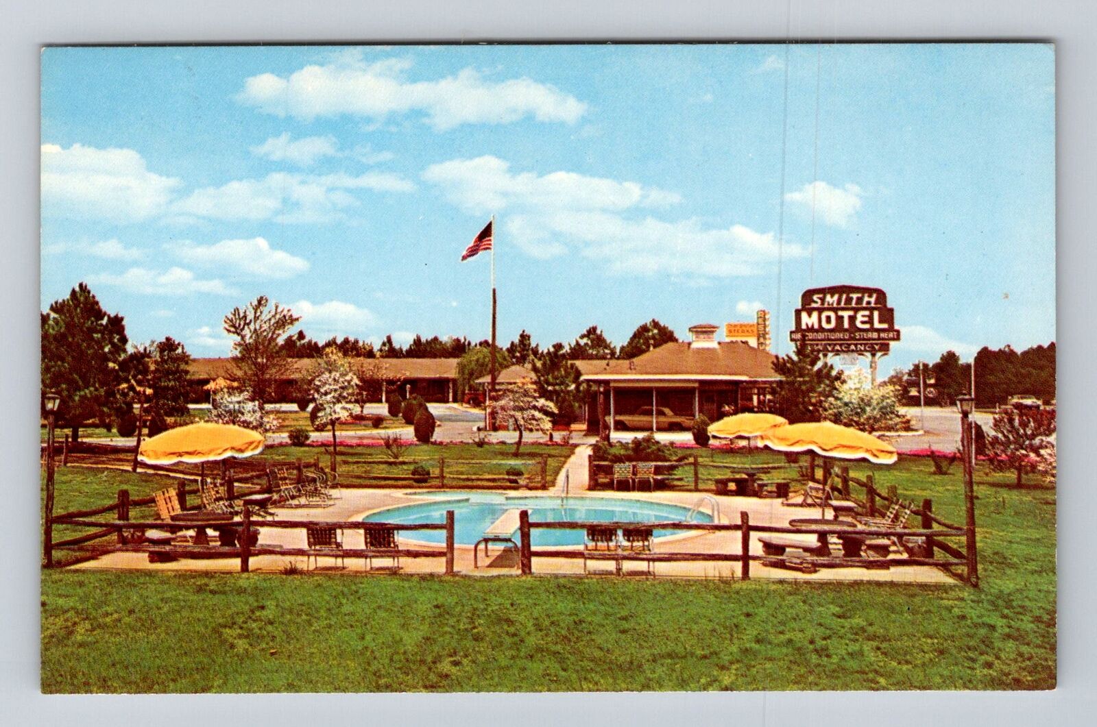Kennesaw GA-Georgia, Smith Motel Advertising Vintage Souvenir Postcard