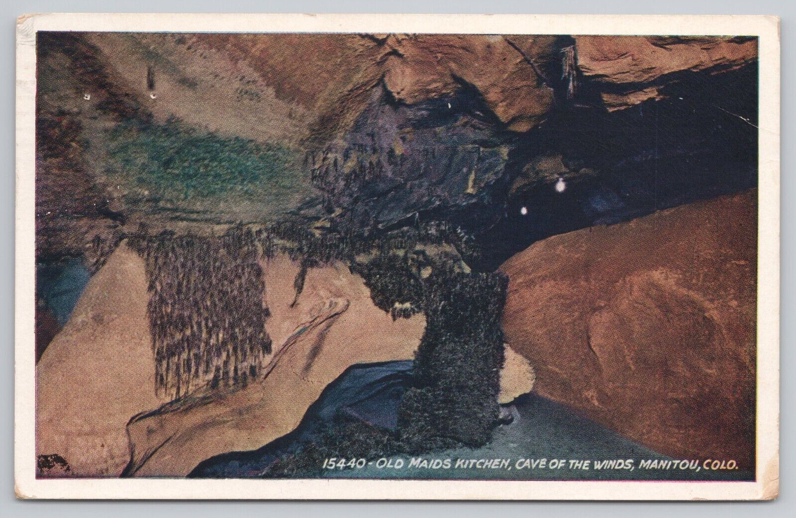 Postcard Old Maids Kitchen, Cave of the Winds, Manitou, Colorado Vintage WB 1931
