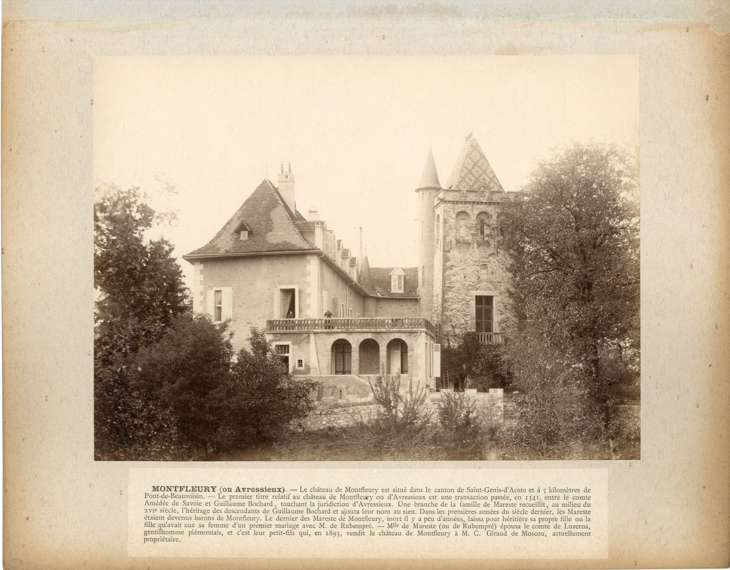 France, Saint-Genis-d'Aosta, Château Montfleury, Avressieux Vintage Album