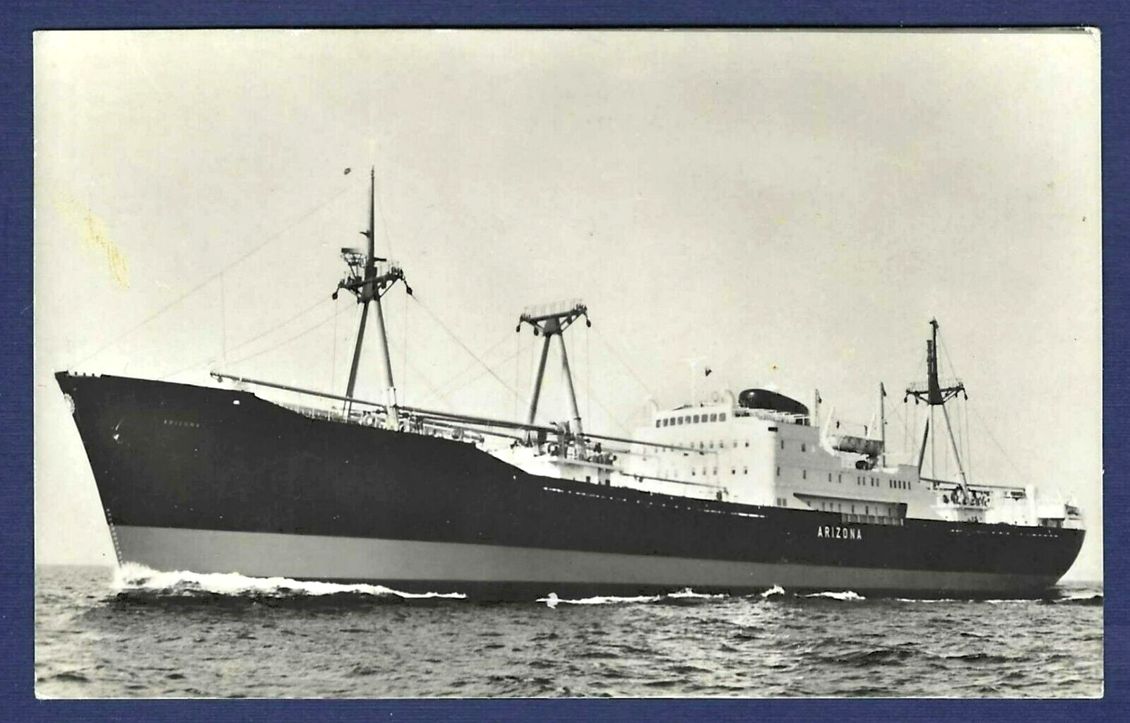 MS ARIZONA Cargo Ship of United Steamship Company Denmark BW RPPC