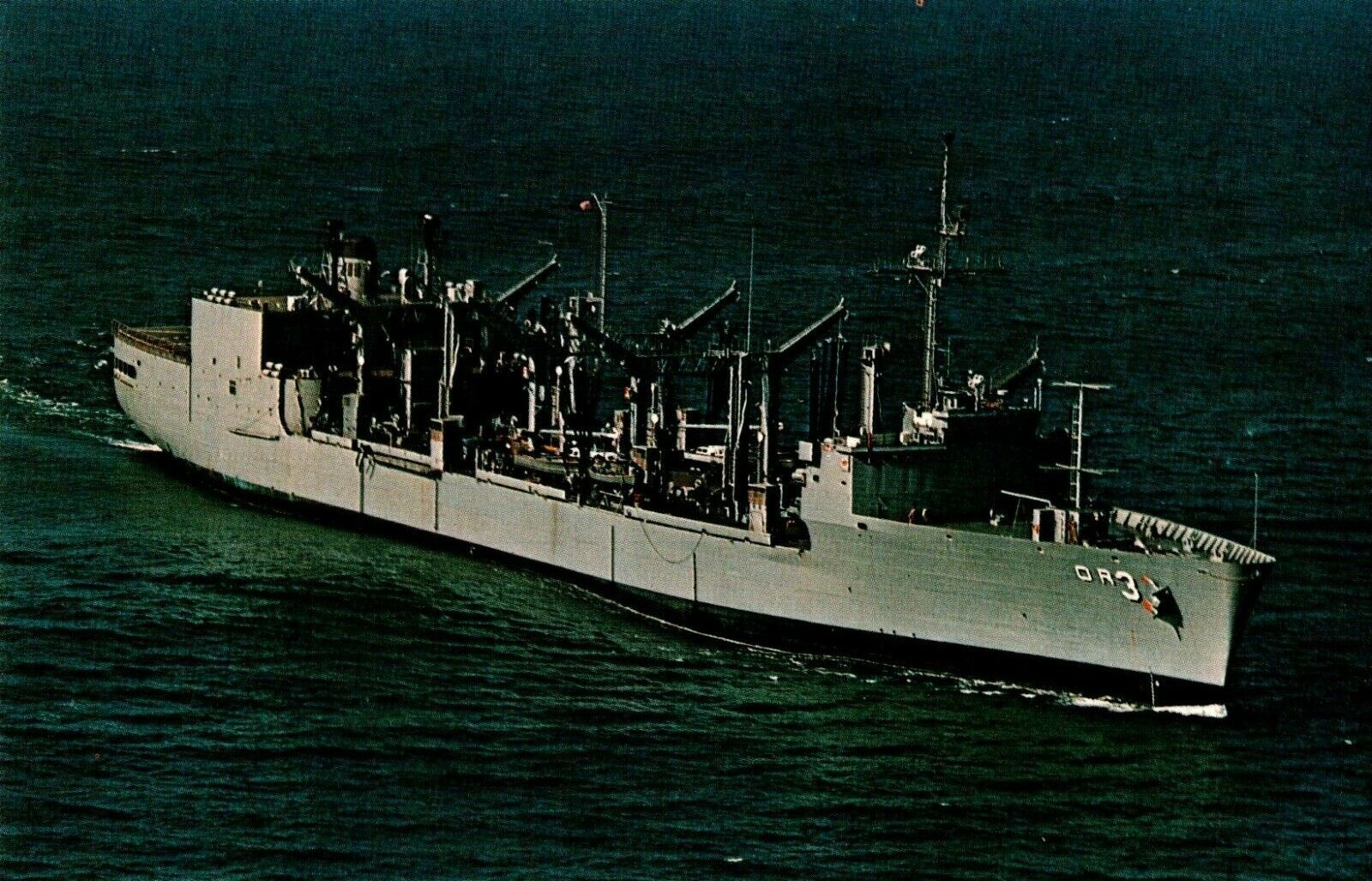 Postcard USS Kansas City AOR-3 Oiler Replenishment Ship