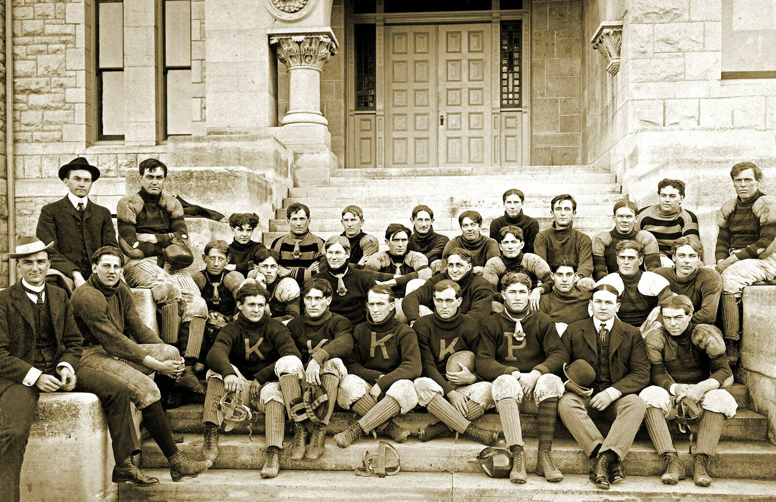 1901 Kansas University Football Team Vintage Old Photo 8.5\