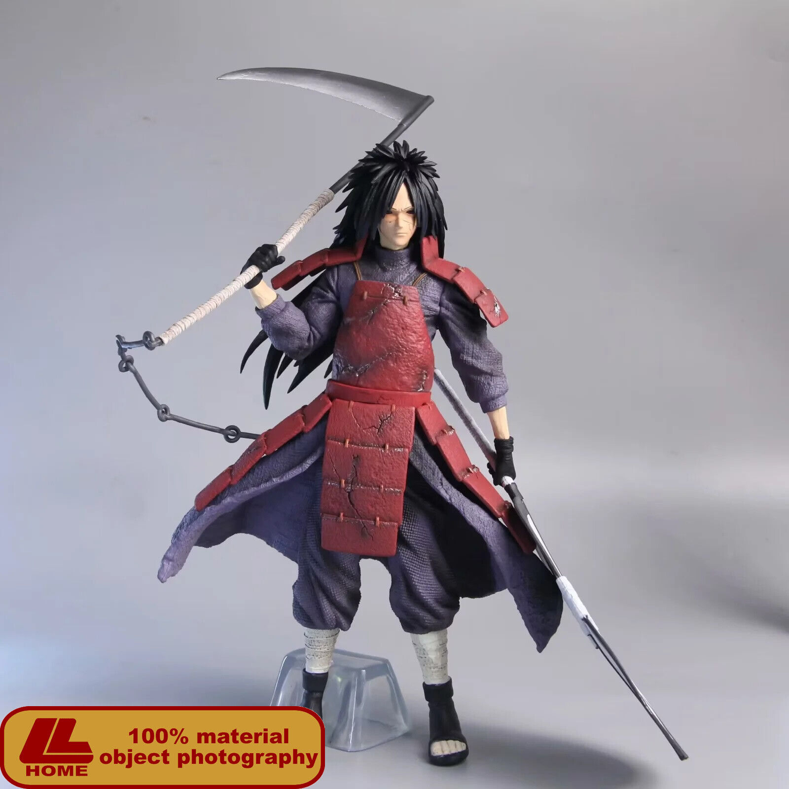 Anime Ninja Shippuden Uchiha Madara Standing Two Heads PVC Figure Toy Gift