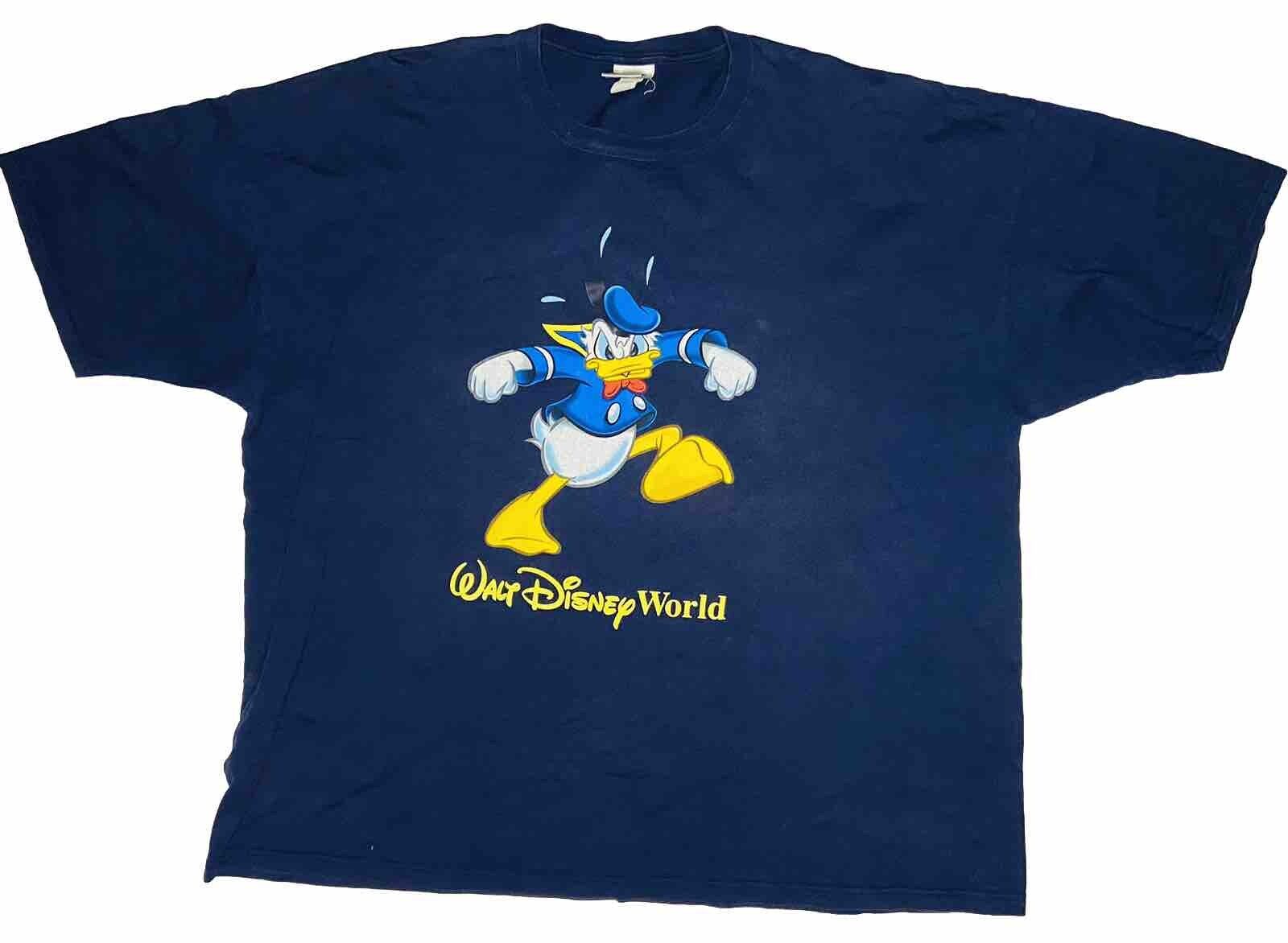 *VTG* Walt Disney World Donald Duck Men's Blue Shirt; Made in USA; Size 3XL