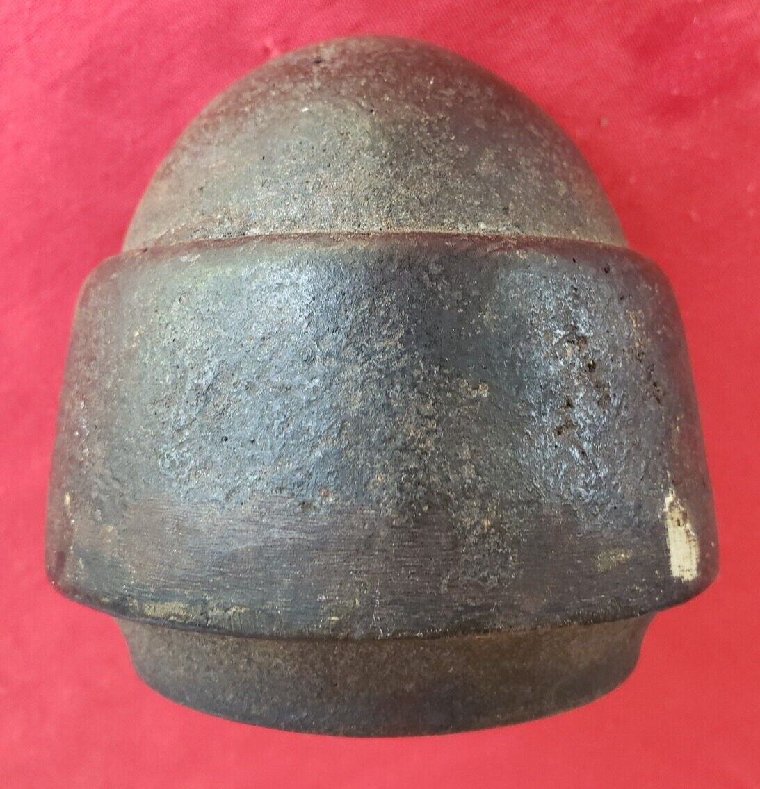 VINTAGE 6 POUND ROUND STEEL MILITARY SHELL? SOLID MADE SPECIAL TOOL?