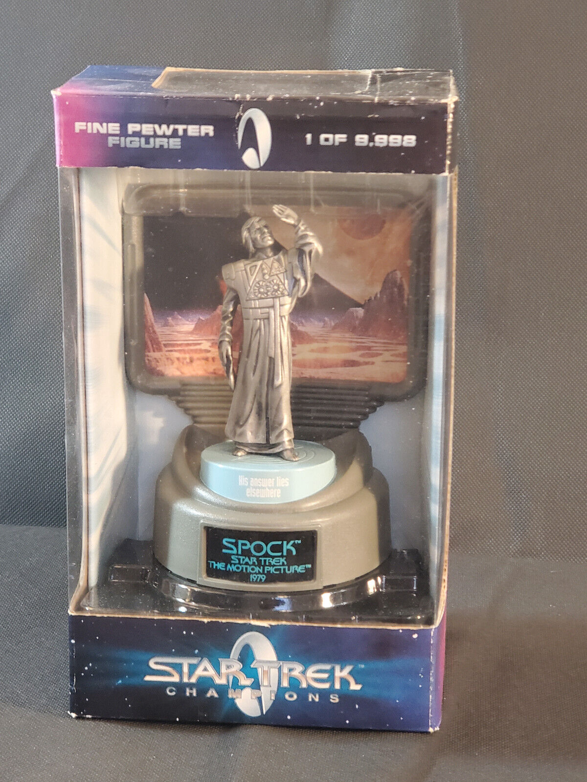Star Trek Champions 1998 Limited Edition SPOCK Fine Pewter Figure 5958 of 9998