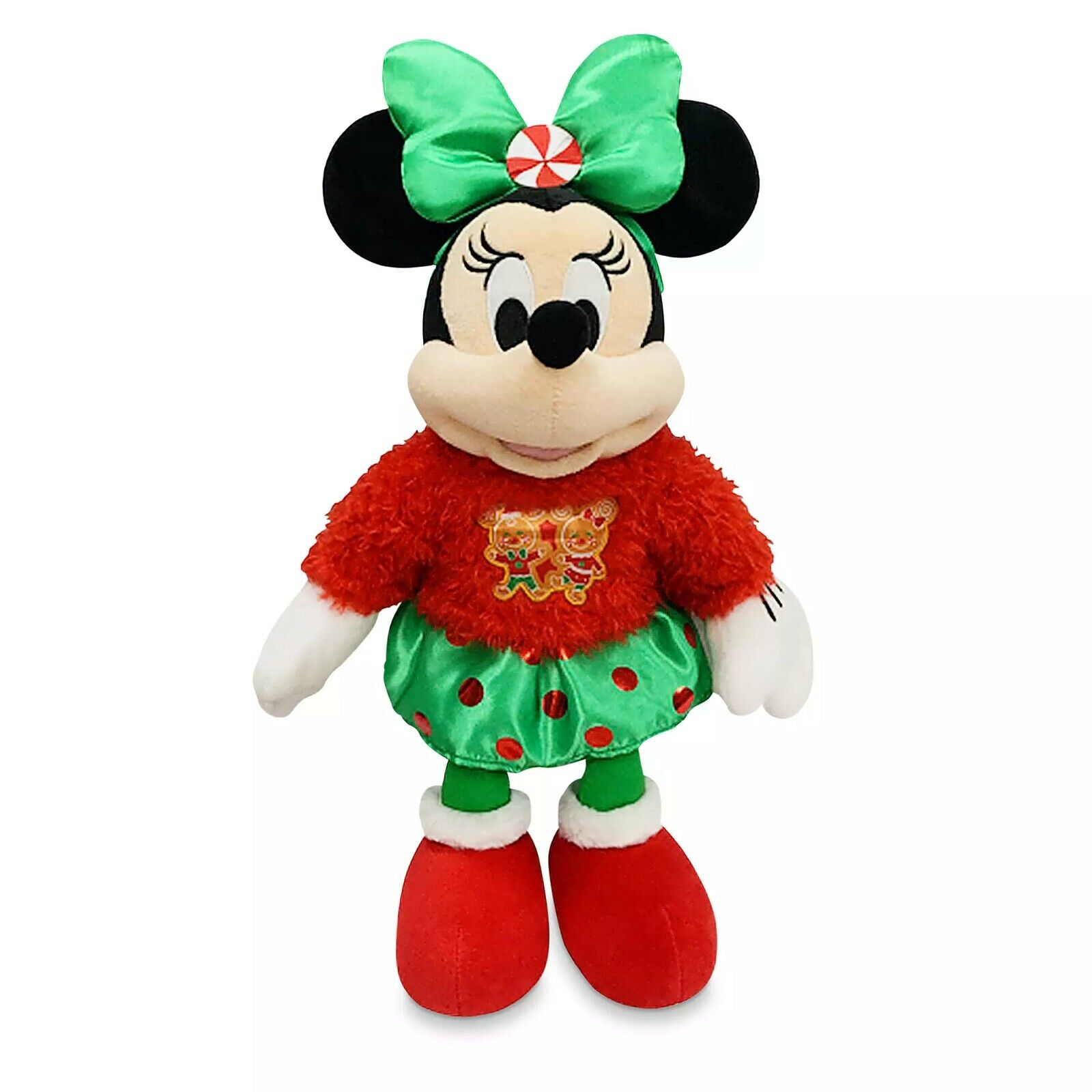 Disney Store 2020 Minnie Mouse Holiday Cheer Christmas Medium Plush New w/ Tags