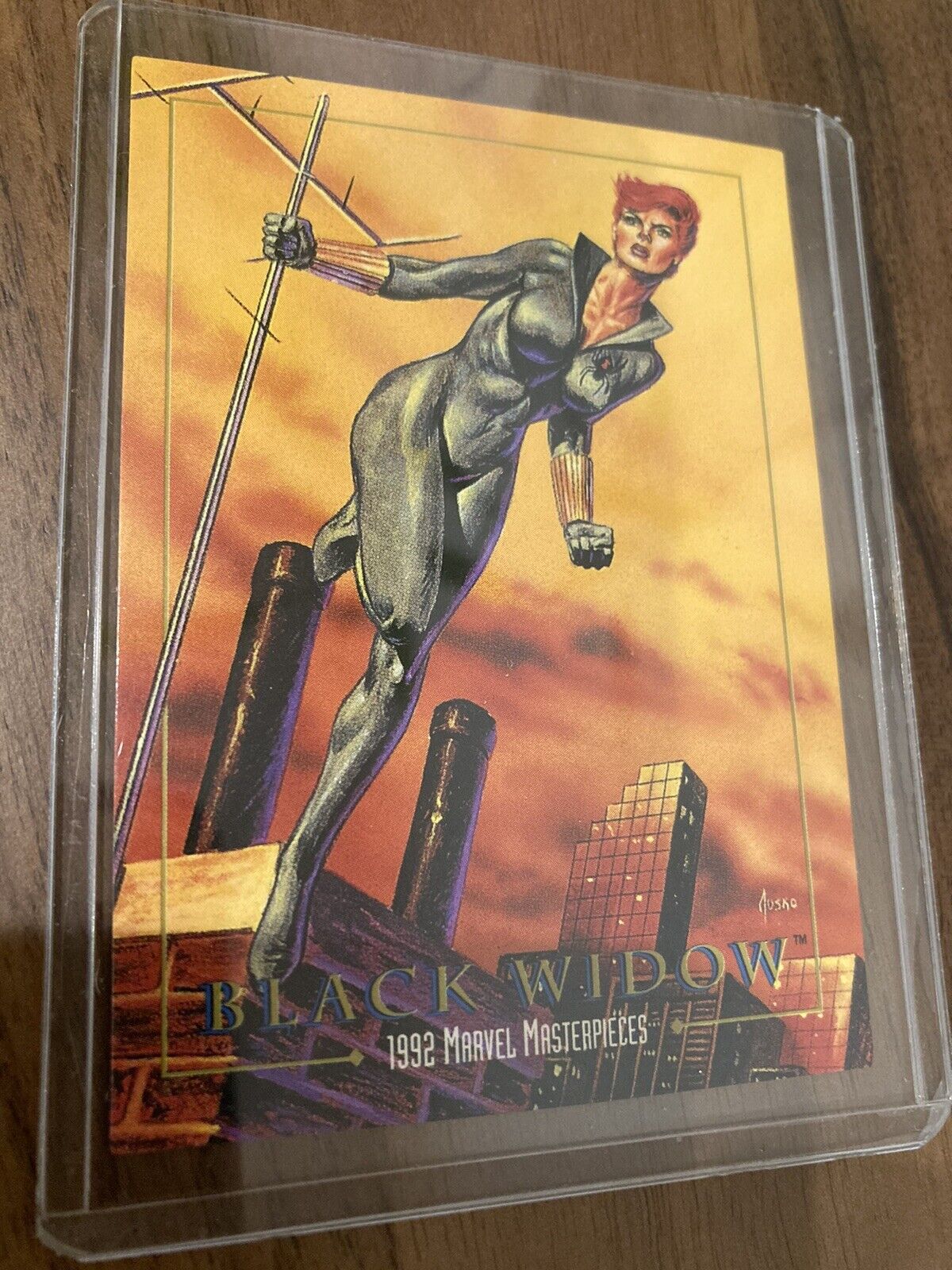 BLACK WIDOW ⚡️/ 1992 Marvel Masterpieces BASE Trading Card #03 - PSA Ready🔥HOT