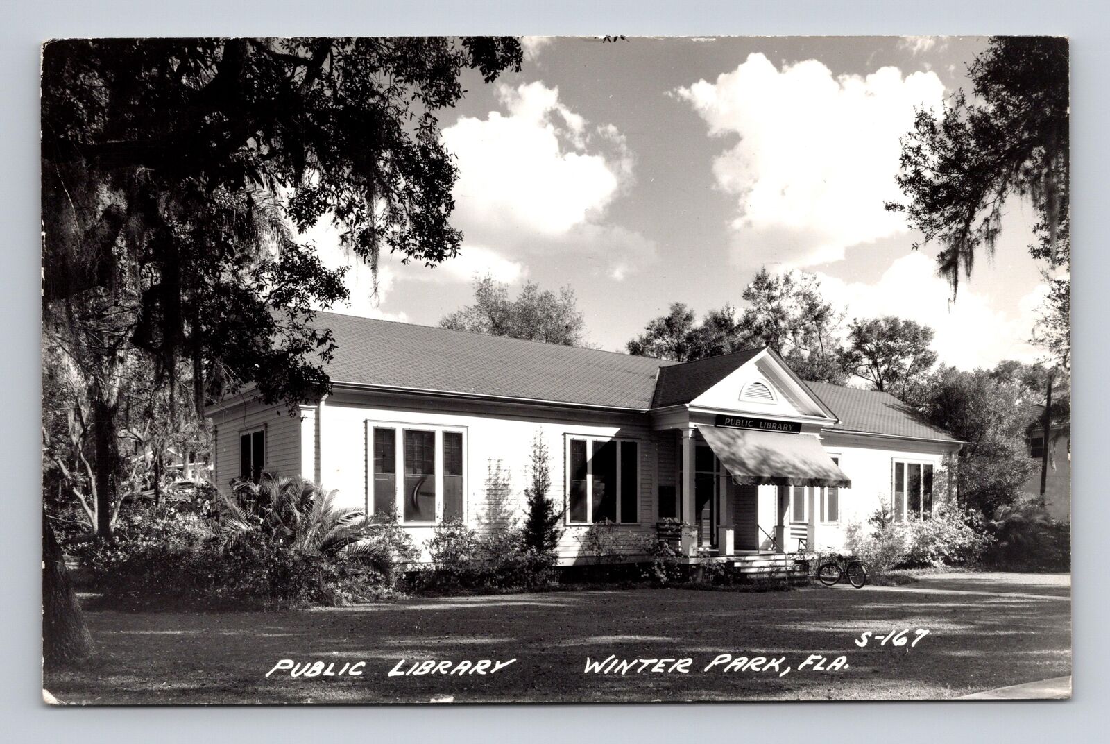 c1952 RPPC Postcard Winter Park FL Florida Public Library