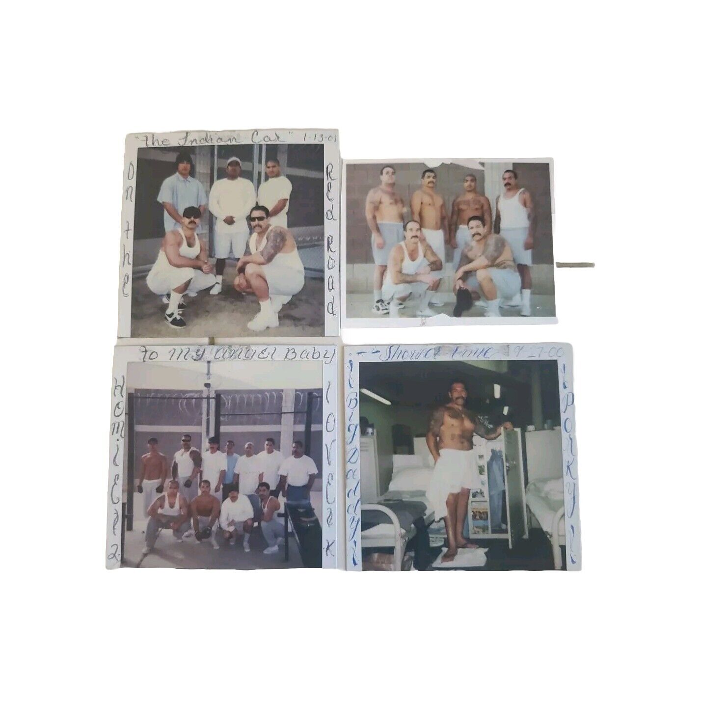2000\'s 3 Poloroid/1 cam photo LATINO PRISON INMATE  MEXICAN AMERICAN GANG PHOTO 
