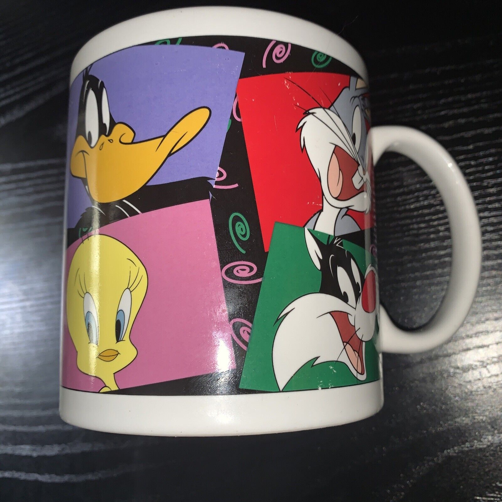 Vintage 90s Looney Tunes Characters XL Extra Large Coffee Mug 1998 VTG EUC RARE
