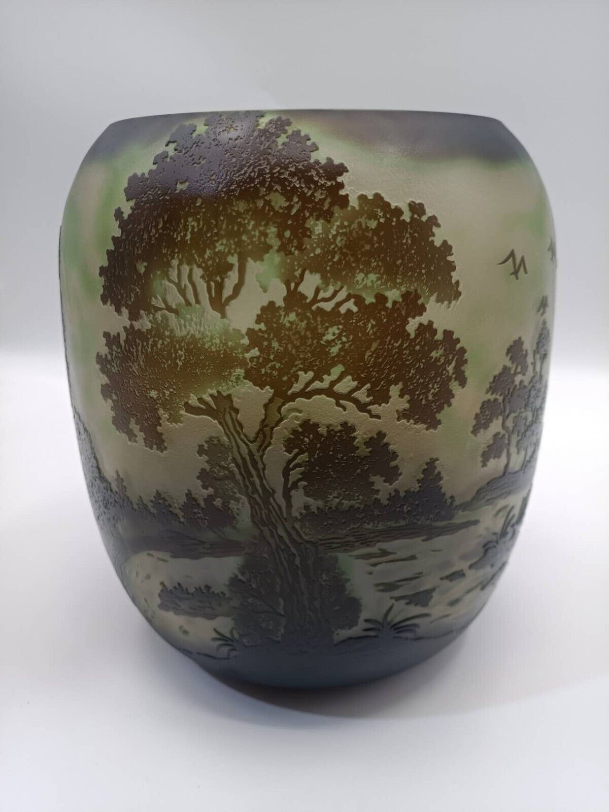 Emile Galle’style Art Glass Vase,