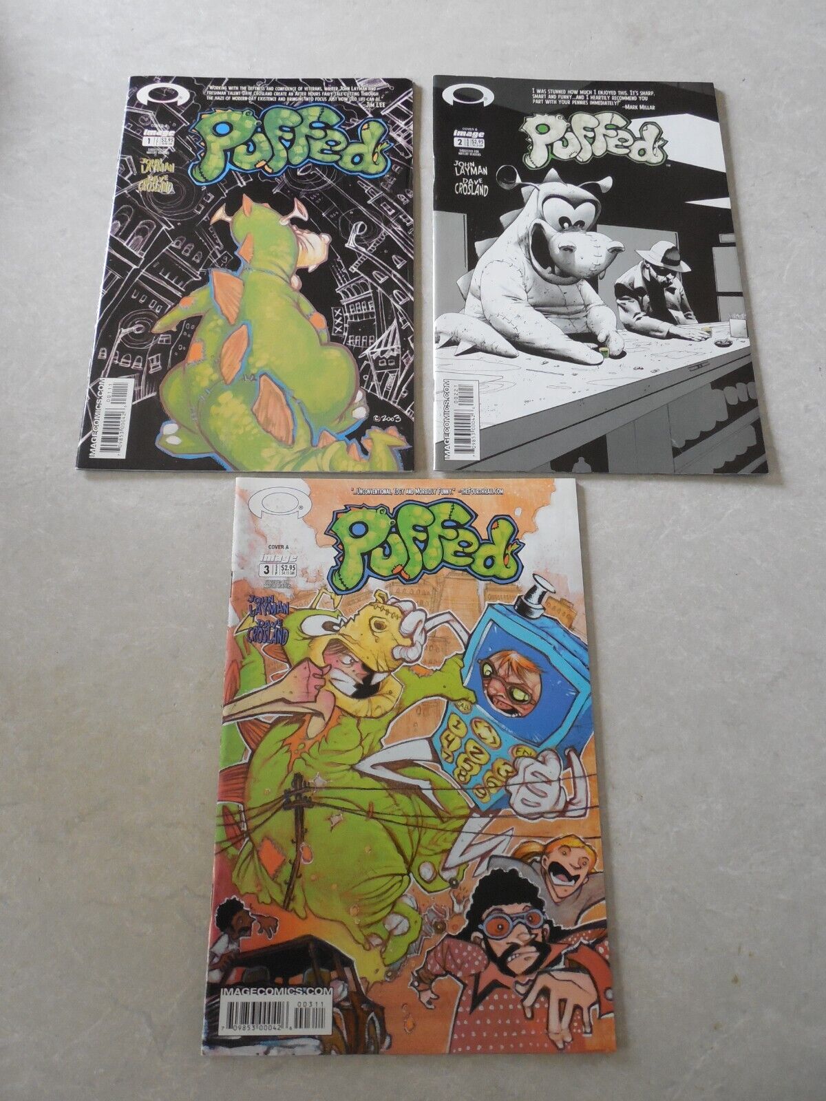 PUFFED #1-3, IMAGE COMICS, 2003, 1ST PRINT, ALL UNREAD 9.4 NM OR BETTER