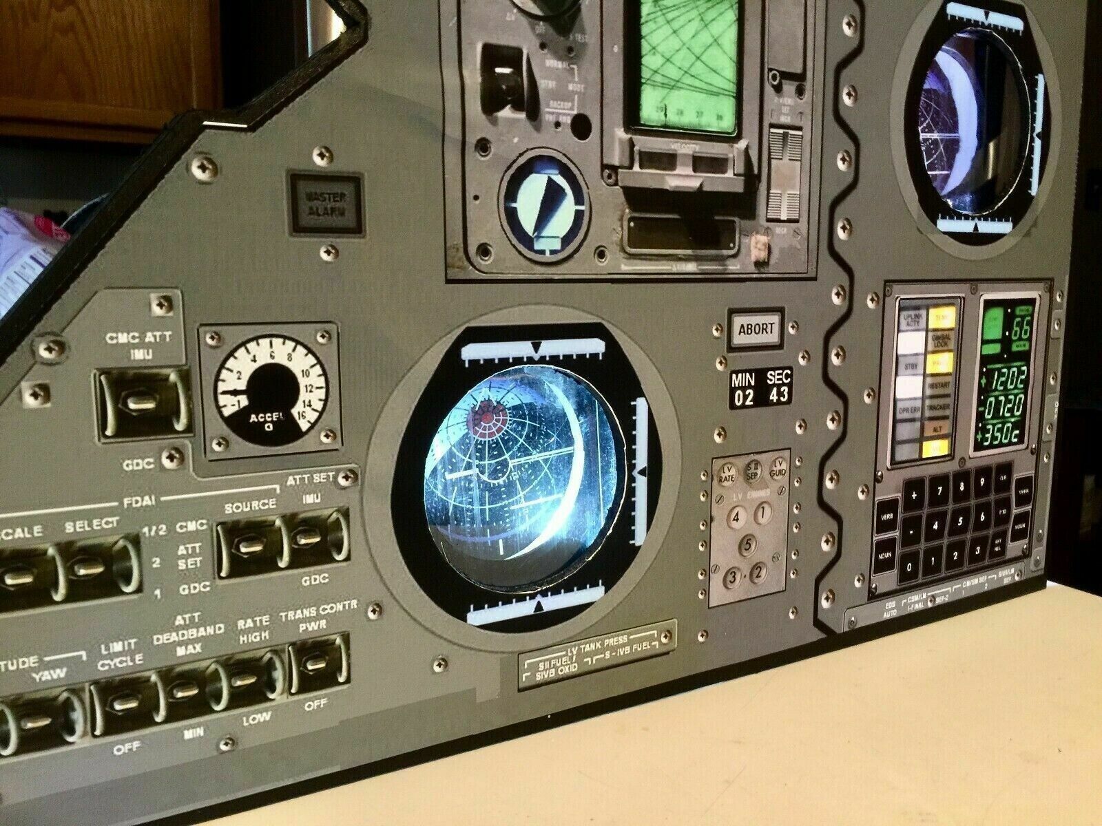 APOLLO 11 Star CM Cockpit panel Trek Guidance Computer Card model space prop YES
