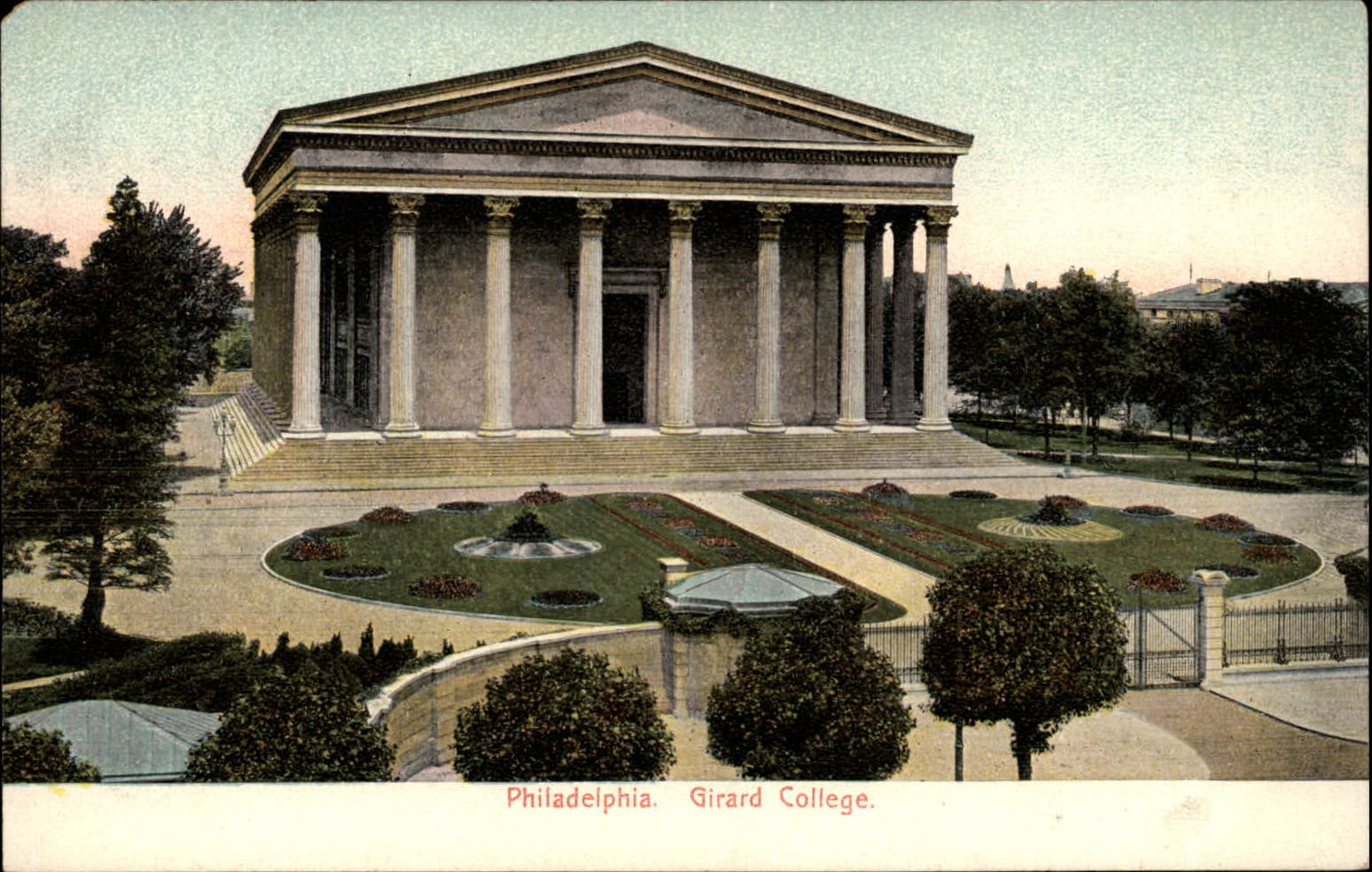 Girard College Philadelphia Pennsylvania grounds ~ c1905 UDB vintage postcard