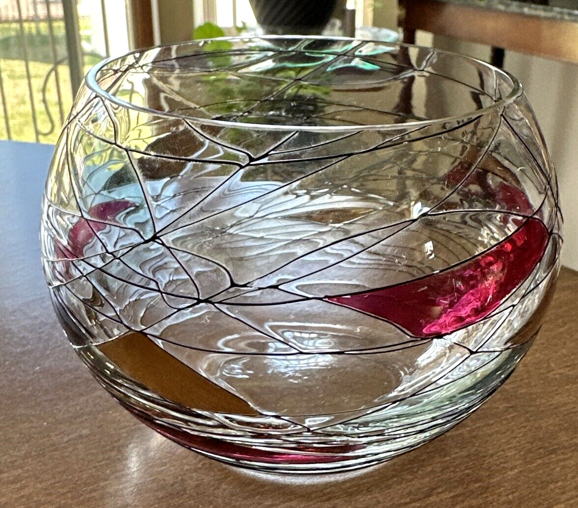 PARTYLITE Calypso Mosaic Stained Glass Bubble Tealight Candle Holder