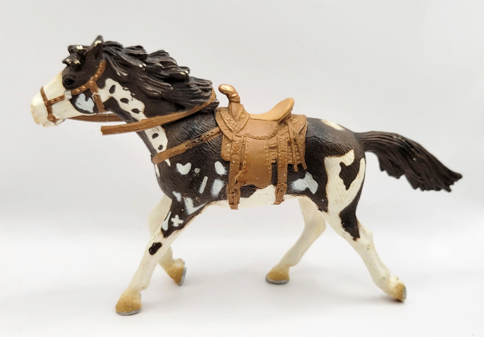 Schleich Germany 2005 Spotted Brown and White Horse Figurine Figure - Damaged