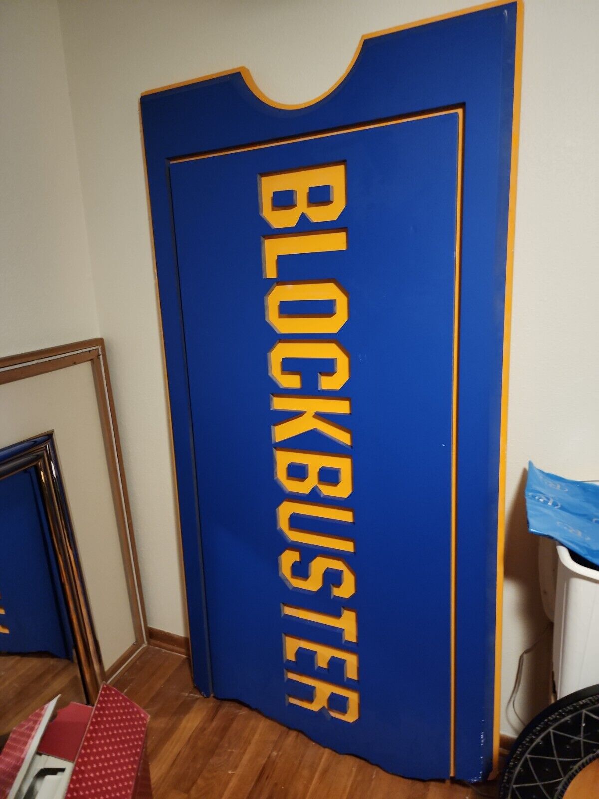 7 ft Blockbuster Video - In-Store Display Wall Sign - Authentic & Original RARE