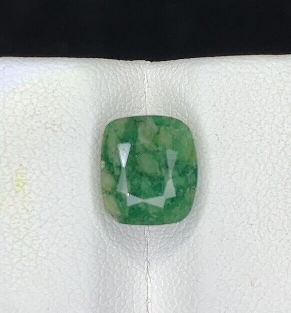 3.85 Carat Natural Emerald Fancy Cut Faceted From Swat