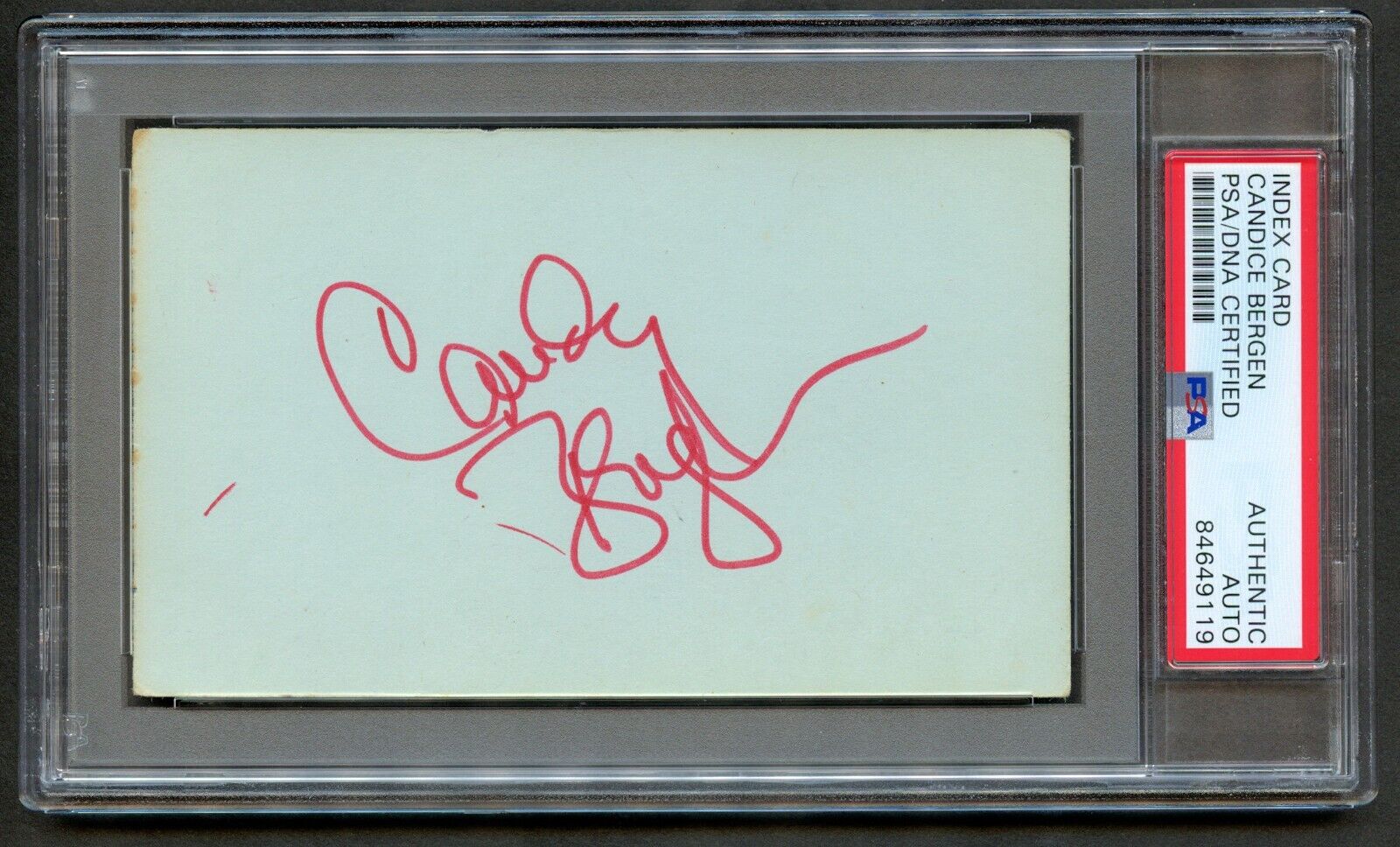 Candice Bergen signed autograph auto Vintage 3x5 Murphy Brown / Boston Legal PSA