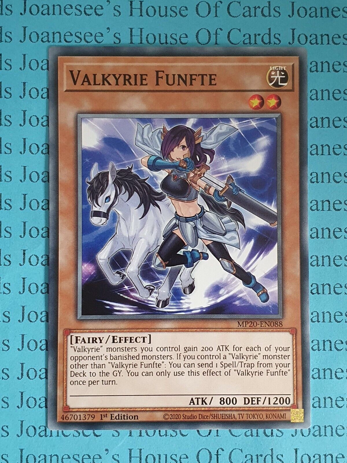 Valkyrie Funfte MP20-EN088 Common Yu-Gi-Oh Card 1st Edition New