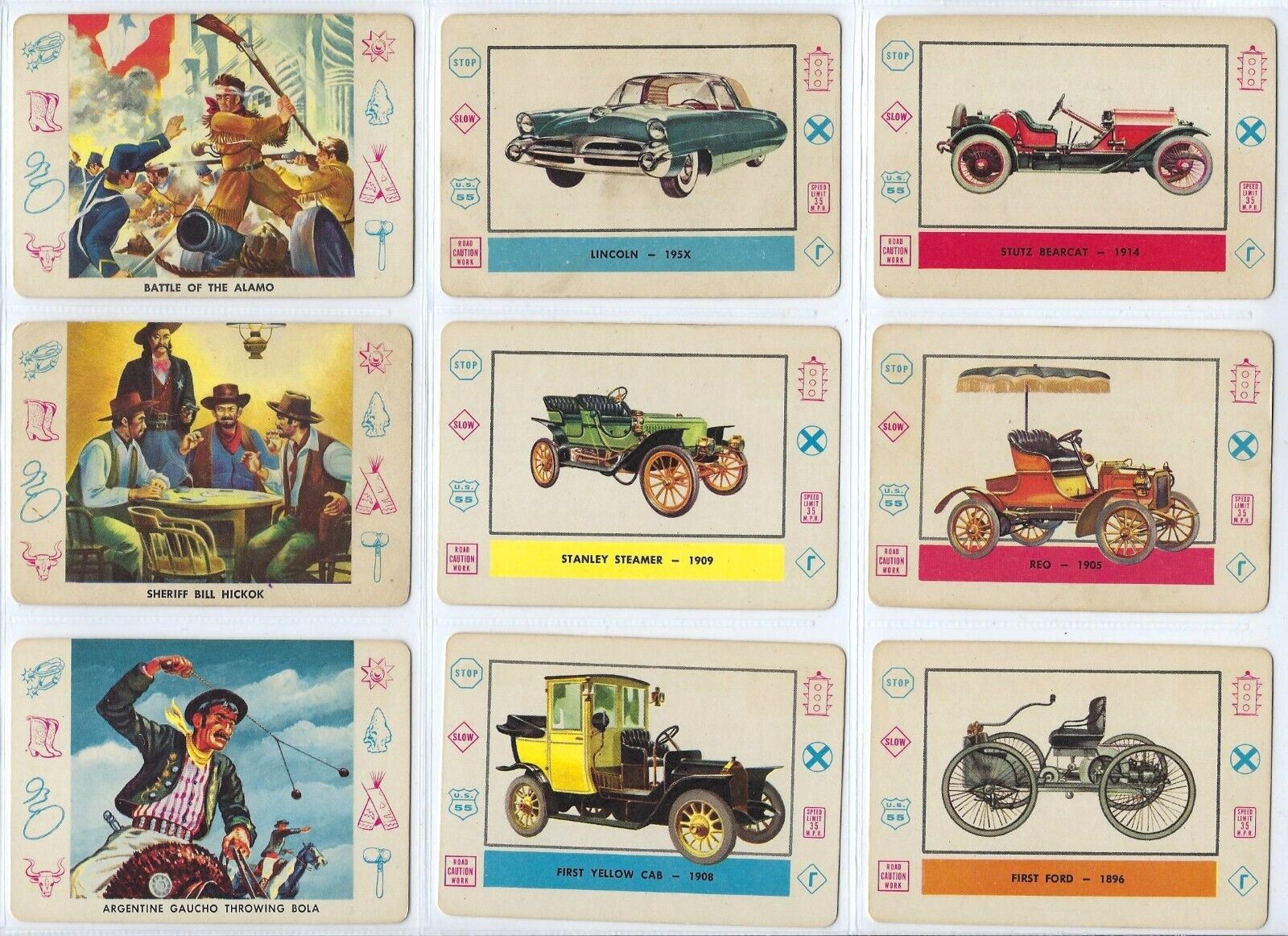 1958 Leaf Cardo Trading Cards Lot of 35 Cards Excellent