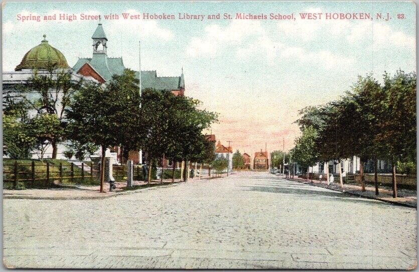 1909 WEST HOBOKEN, New Jersey Postcard \