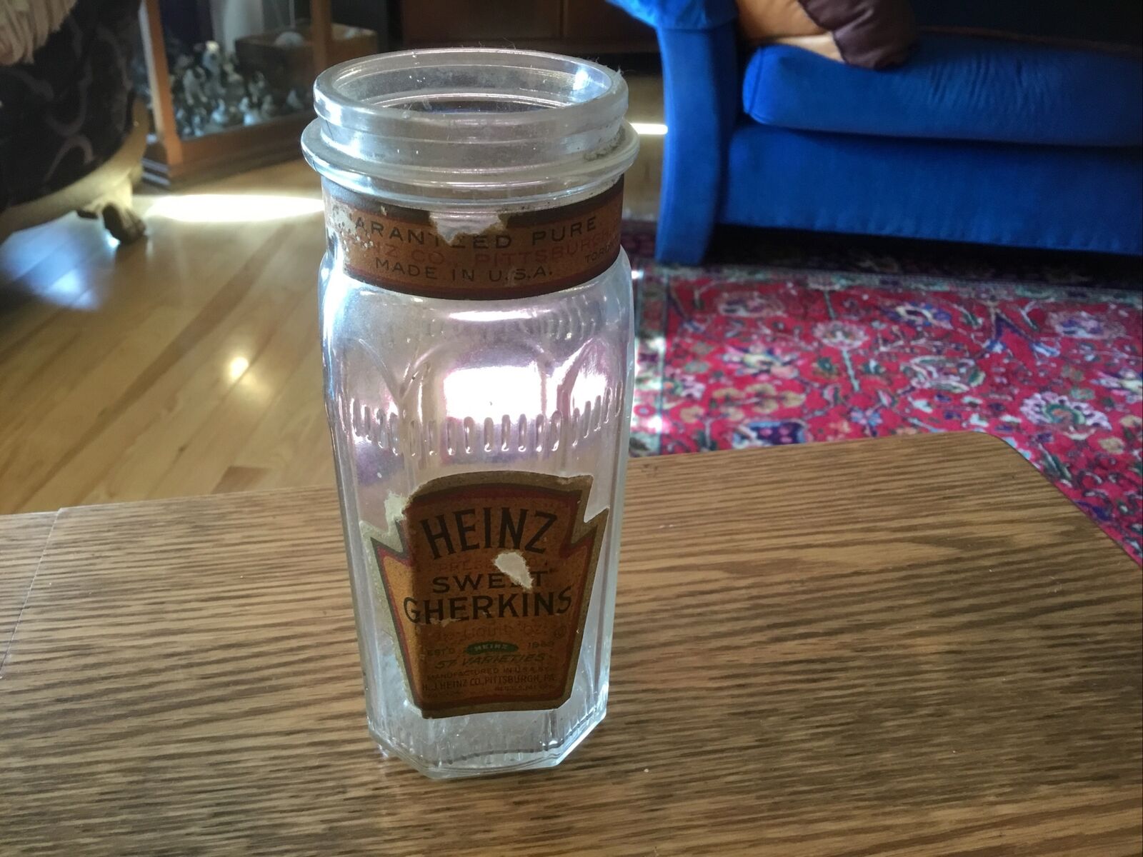 vintage HEINZ SWEET GHERKINS Small Jar
