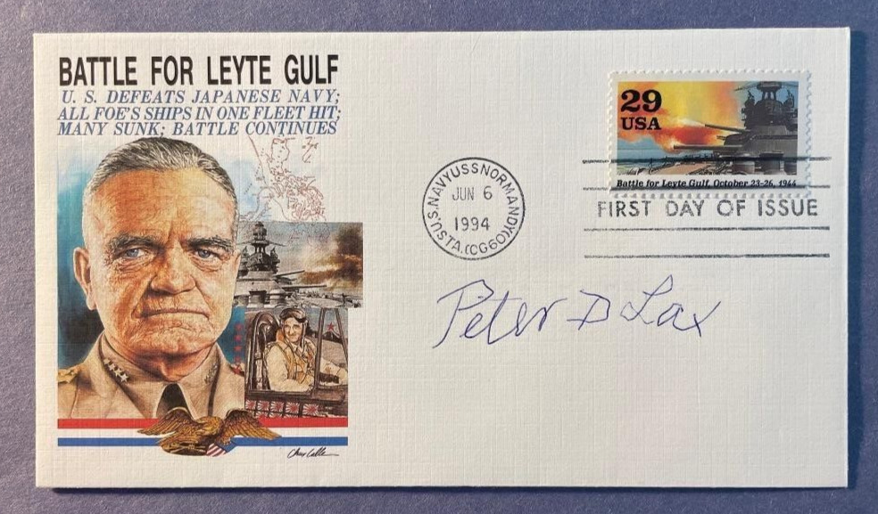 SIGNED PETER D. LAX FDC AUTOGRAPHED FIRST DAY COVER - WWII MANHATTEN PROJECT