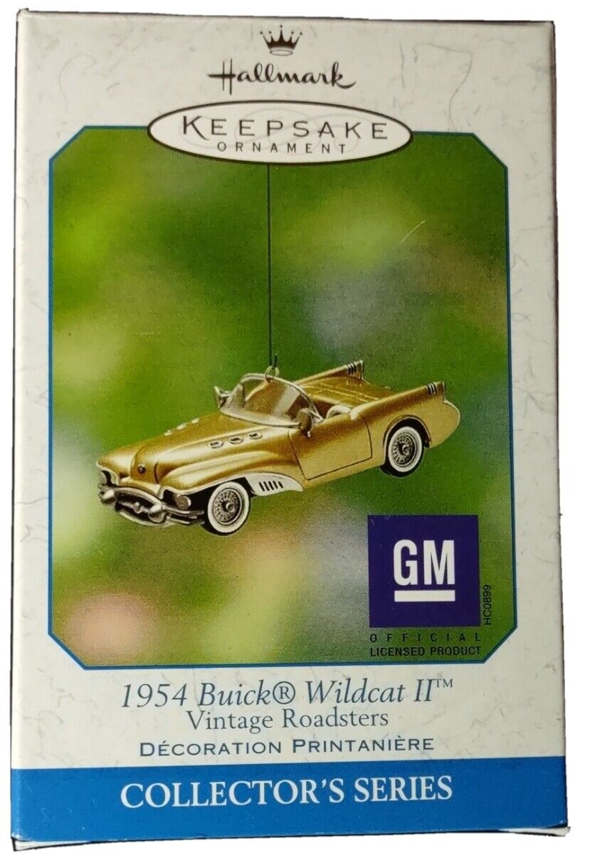 2002 Hallmark Keepsake Ornament - 1954 Buick Wildcat II - Gold Vintsge Roadster