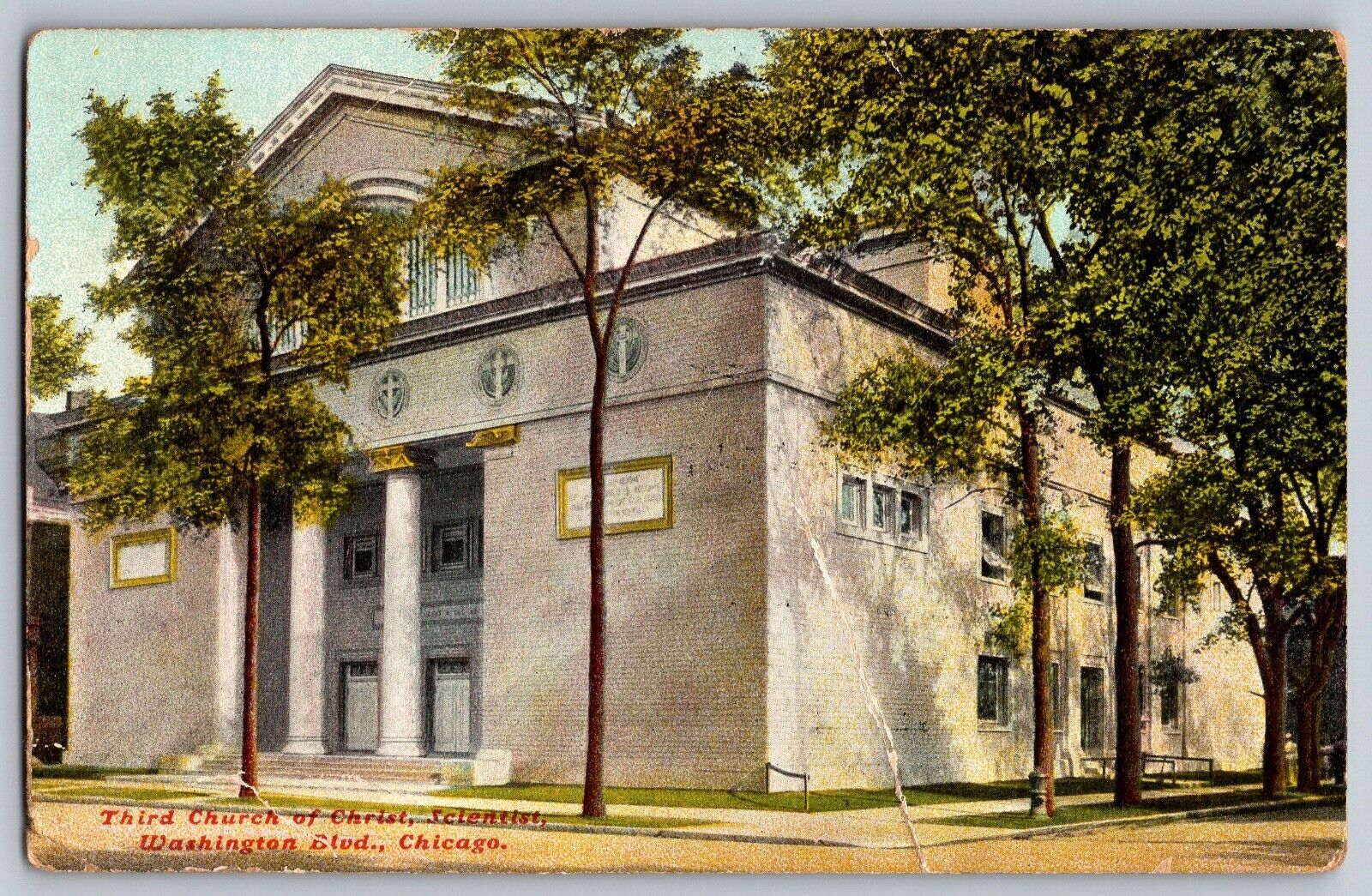 Chicago, Illinois - Third Church of the Christ - Vintage Postcard - Posted 1909