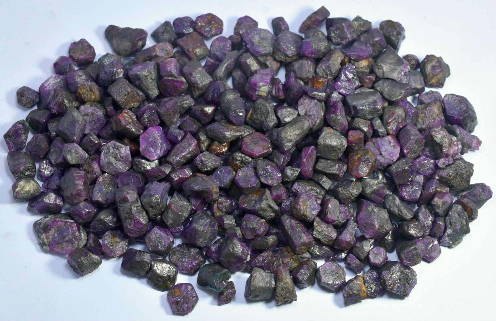 800 GM Transparent Natural Purple Rough CORUNDUM SAPPHIRE Crystals From Pakistan