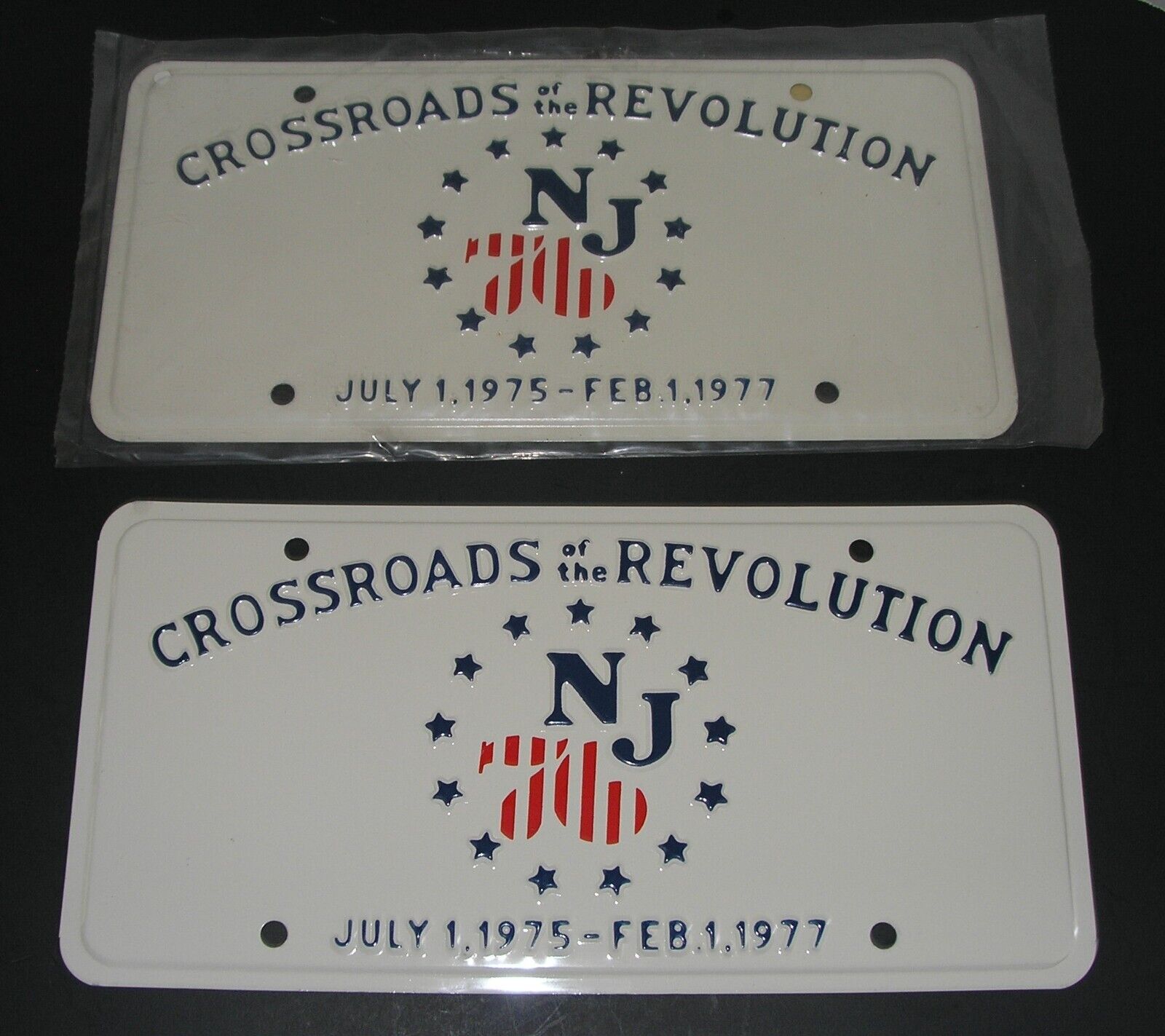 New Jersey NJ Bicentennial Crossroads of the Revolution License Plate Unused New