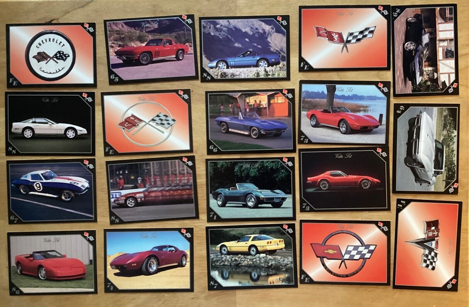 19 1991 Corvette Trading Cards Collectable Collect A Card Vette Set
