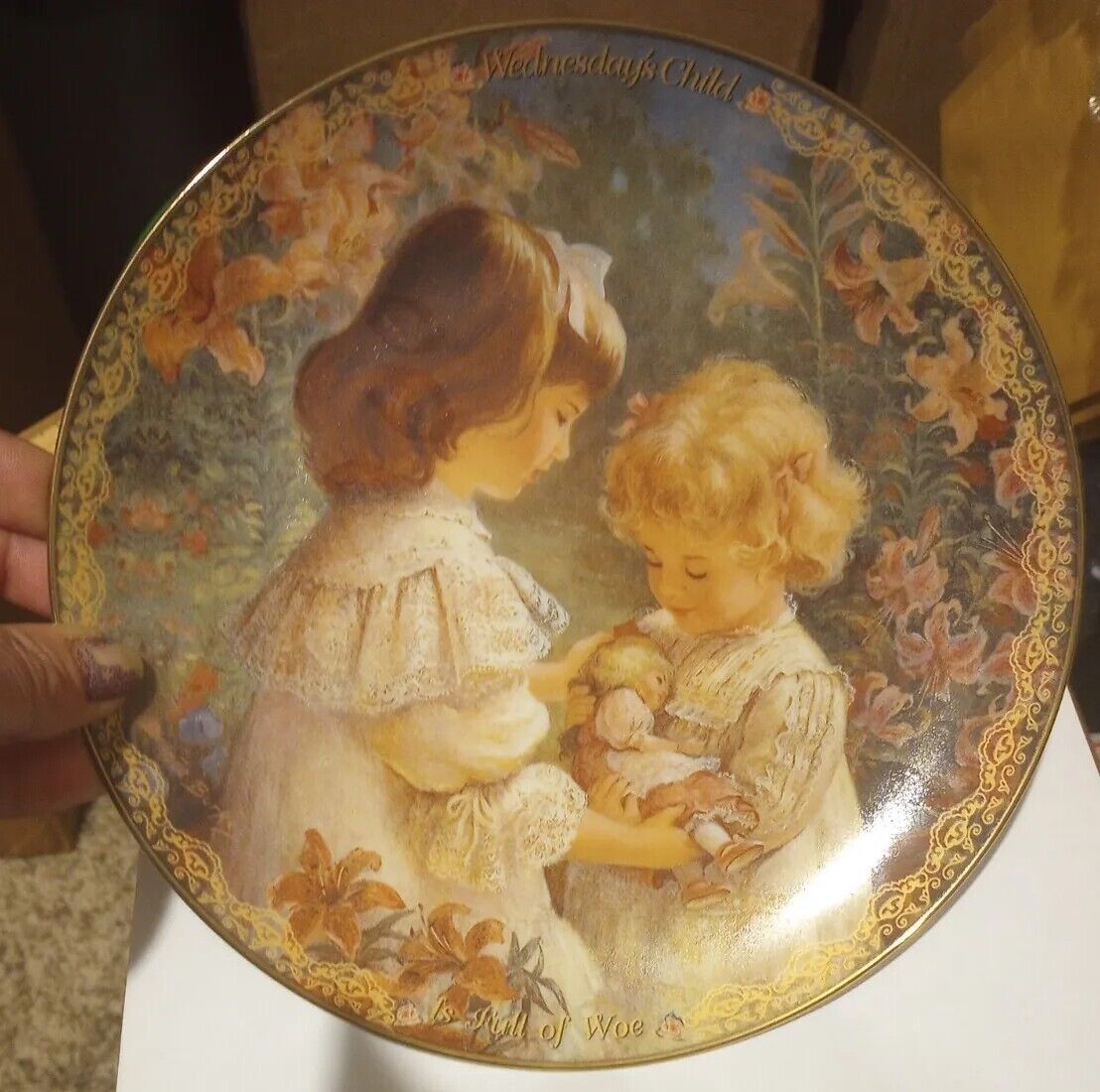 Precious gifts day by day Wednesday child by Brenda Burke children lovely plate 