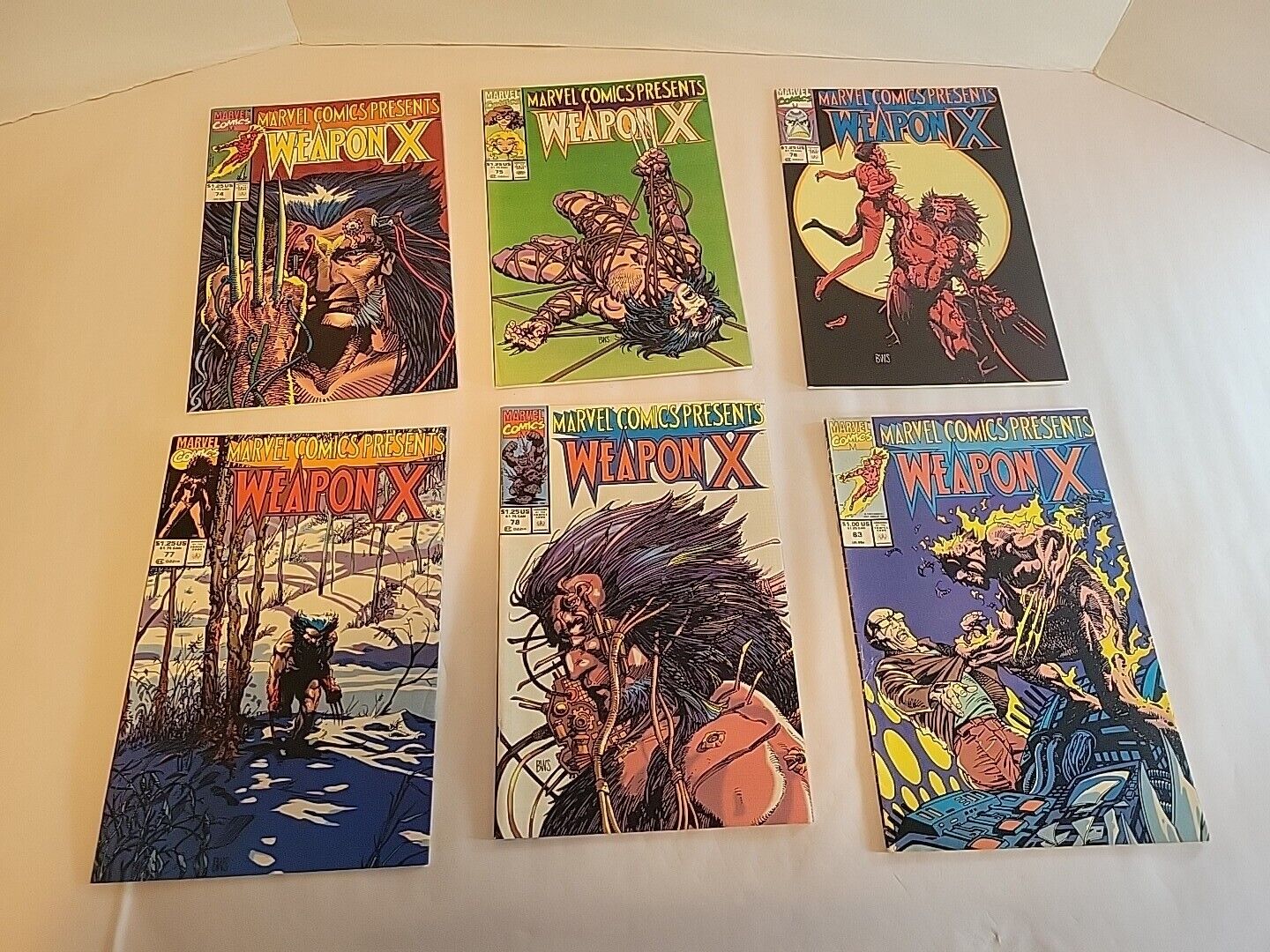 VTG Marvel Comics Presents Wolverine Weapon X, Lot of 6 Issues 74 75 76 77 78 83