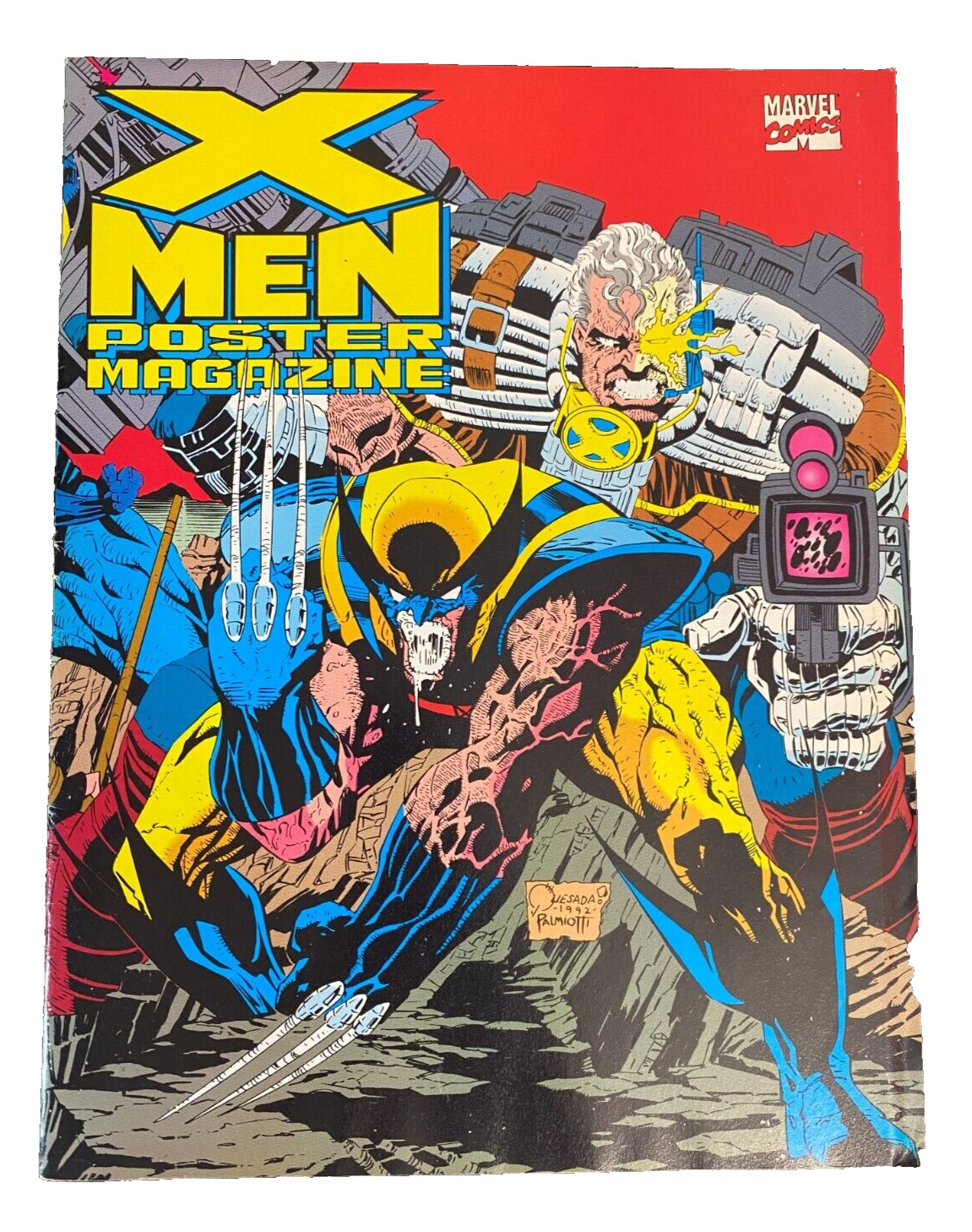 Marvel X-men Poster Magazine Vintage 1992 Complete + Extra Poster