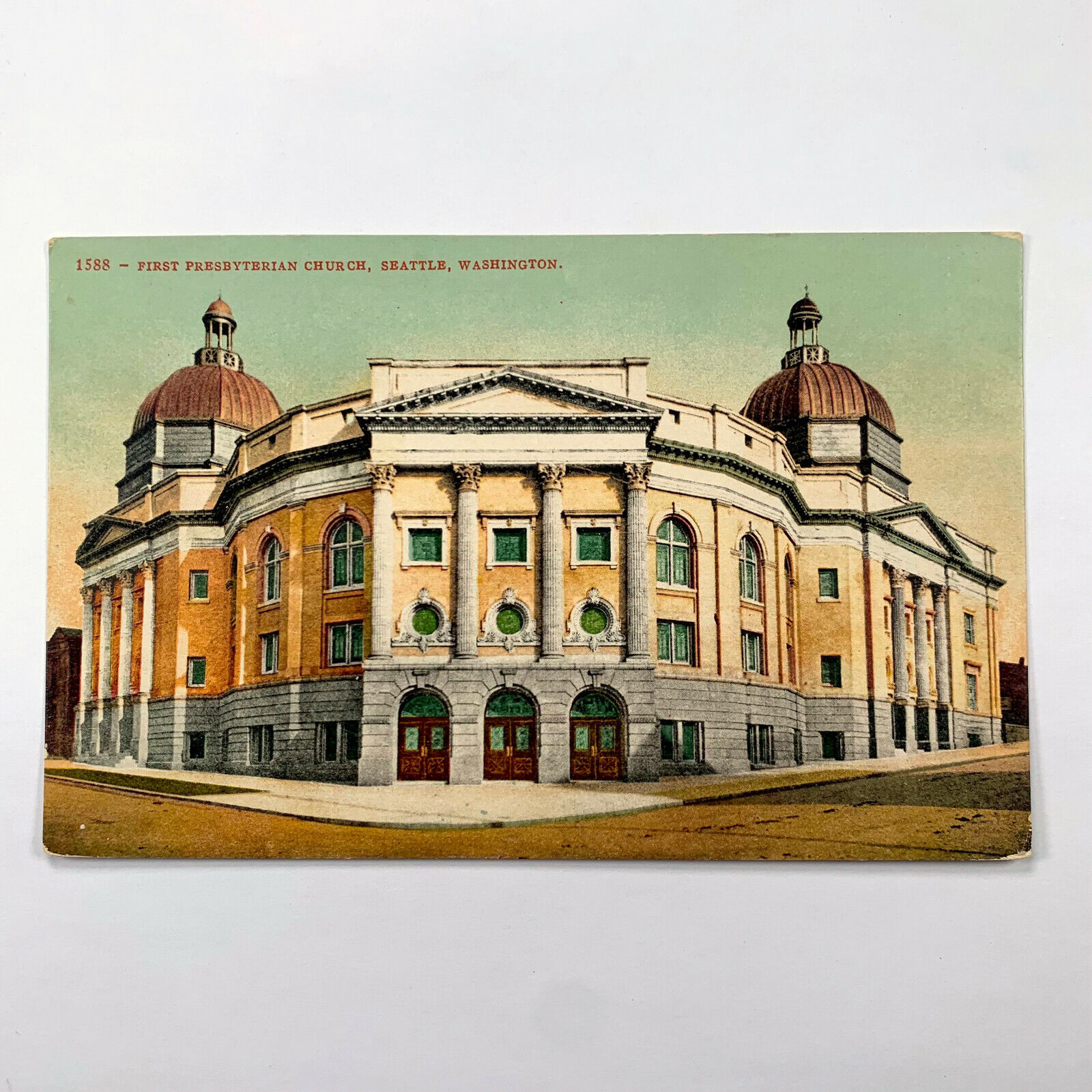 Postcard Washington Seattle WA First Presbyterian Church 1910s Unposted Divided
