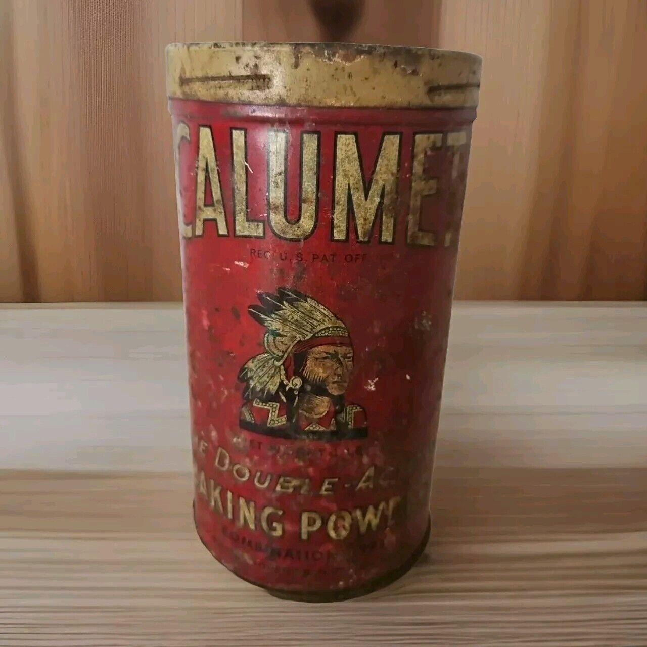 Vintage Calumet The Double Acting Baking Powder Combination Type 1 Lb Tin Can
